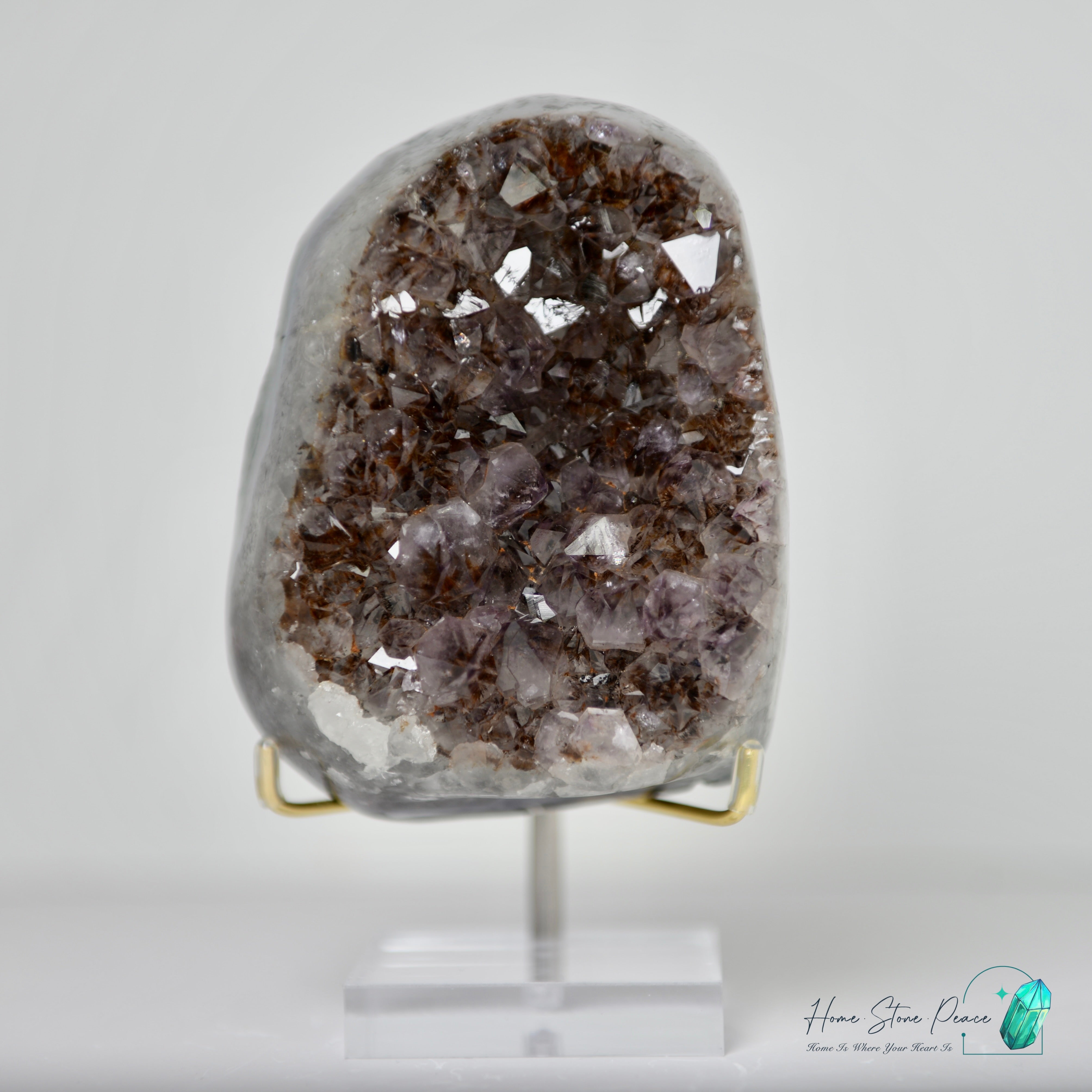茶色紫鈦晶簇 Tea Amethyst Rutilated Cluster