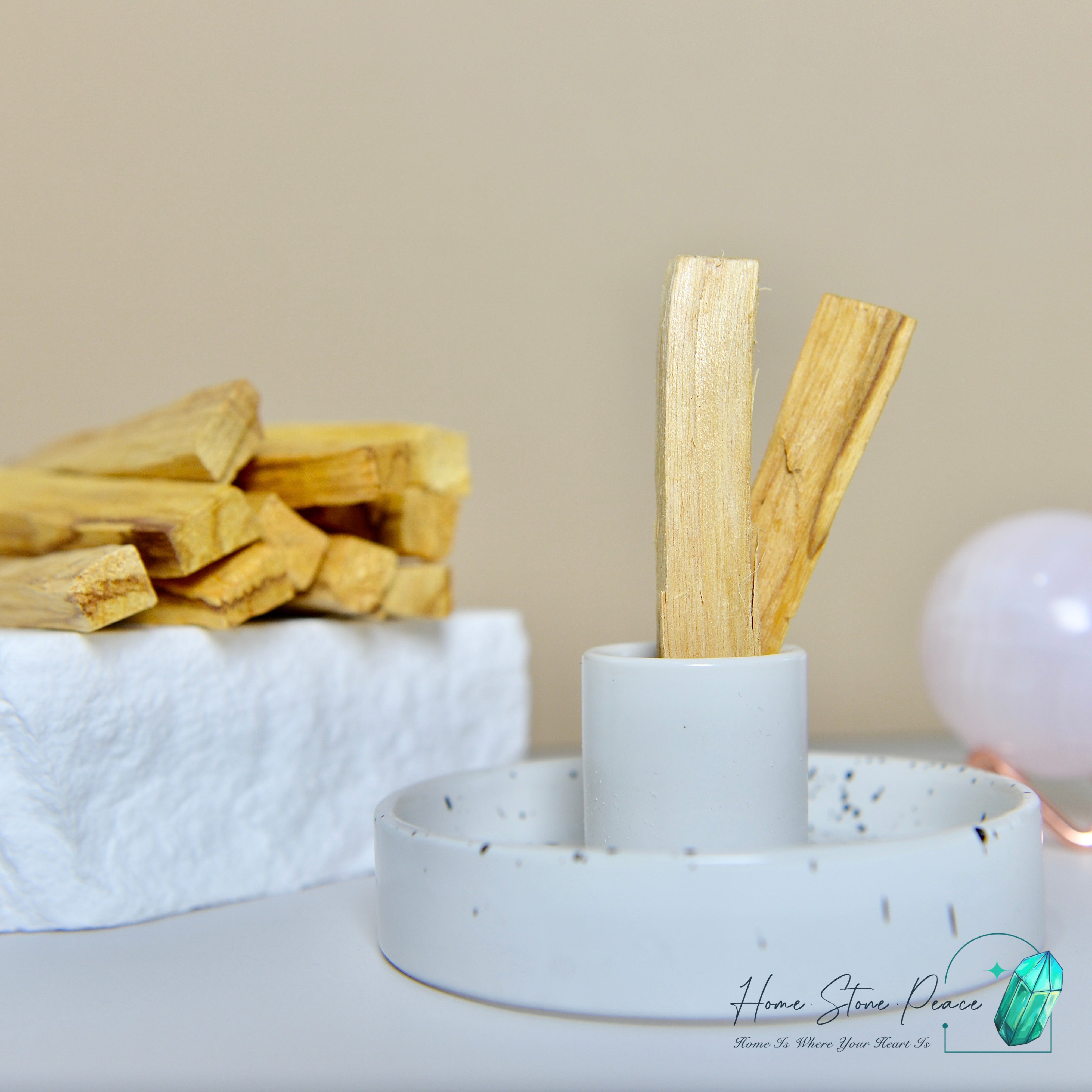 秘魯聖木連底座套裝 Palo Santo Set
