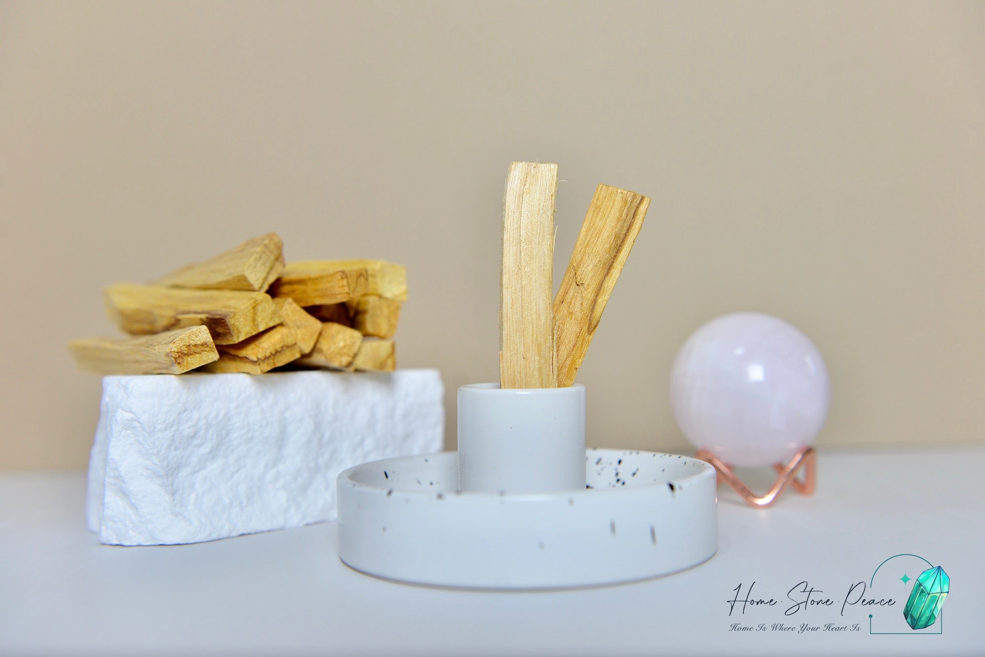 秘魯聖木連底座套裝 Palo Santo Set