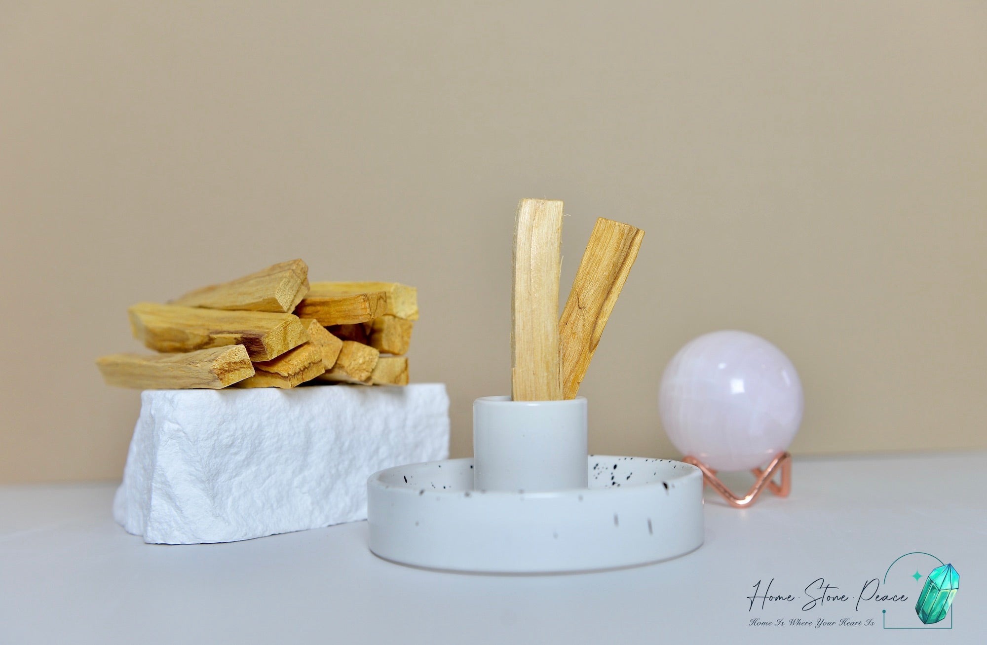 秘魯聖木連底座套裝 Palo Santo Set