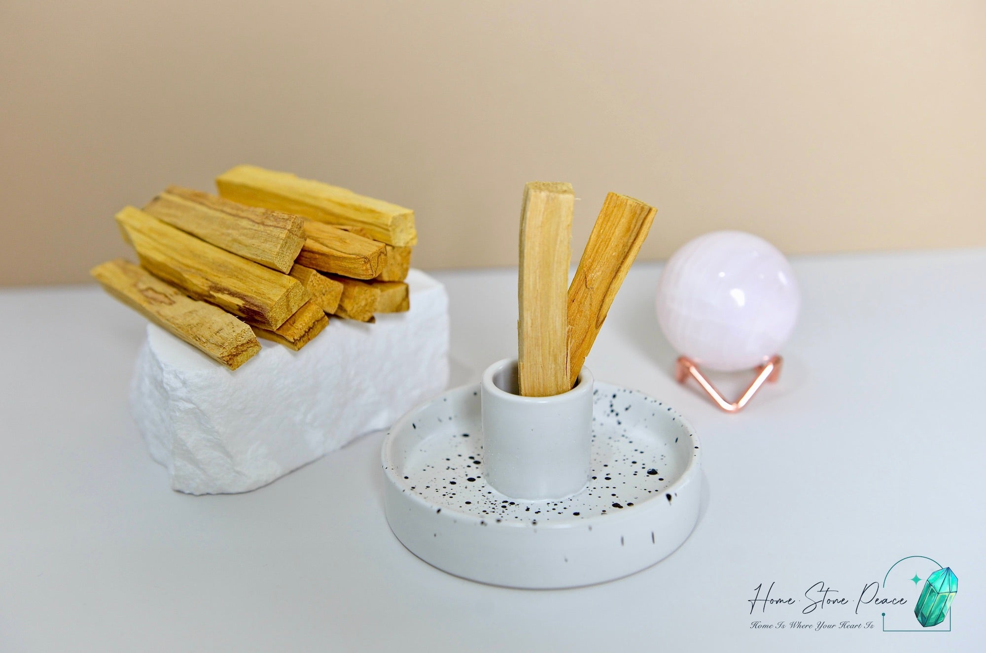 秘魯聖木連底座套裝 Palo Santo Set