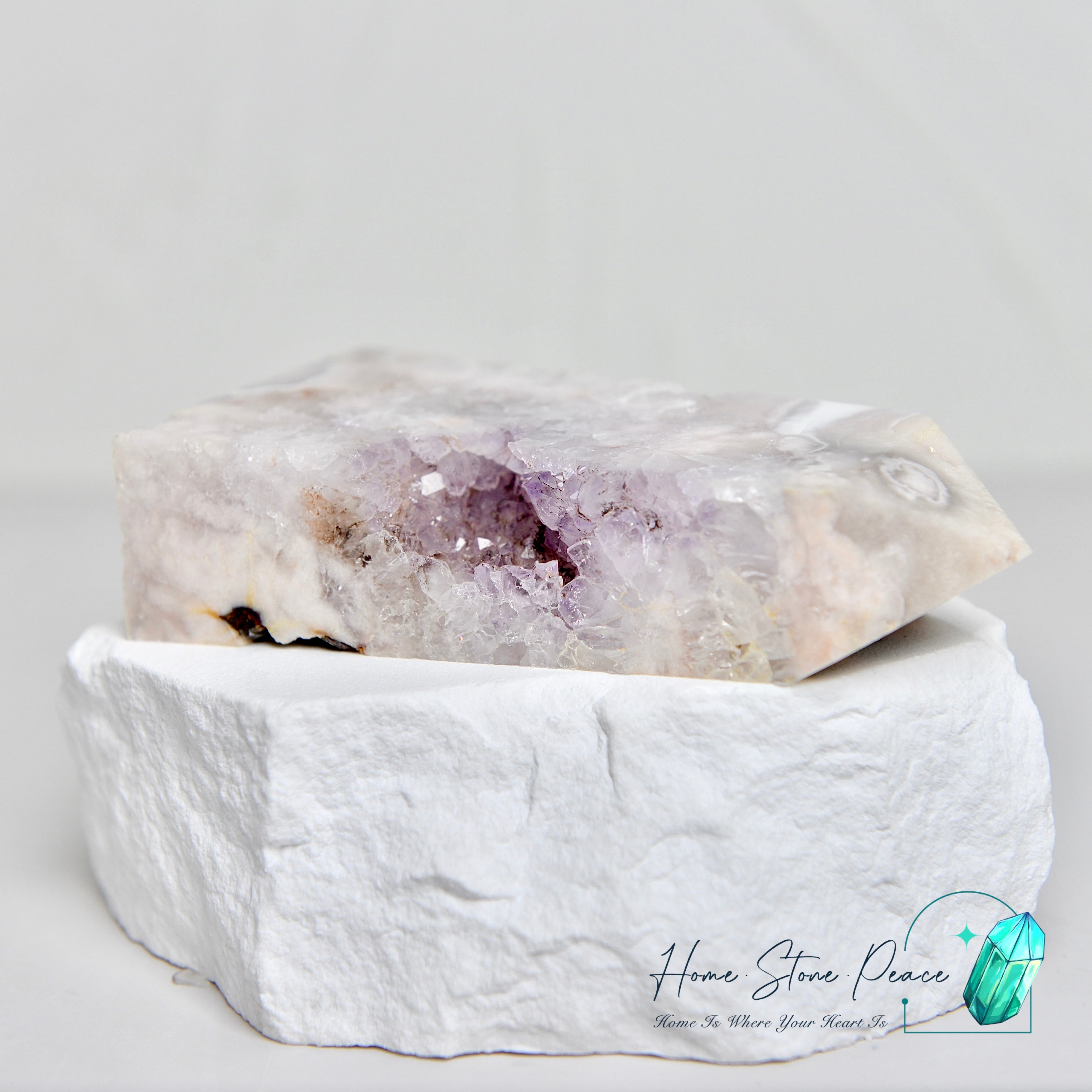 櫻花瑪瑙紫水晶柱 Cherry Blossom Agate Amethyst Tower