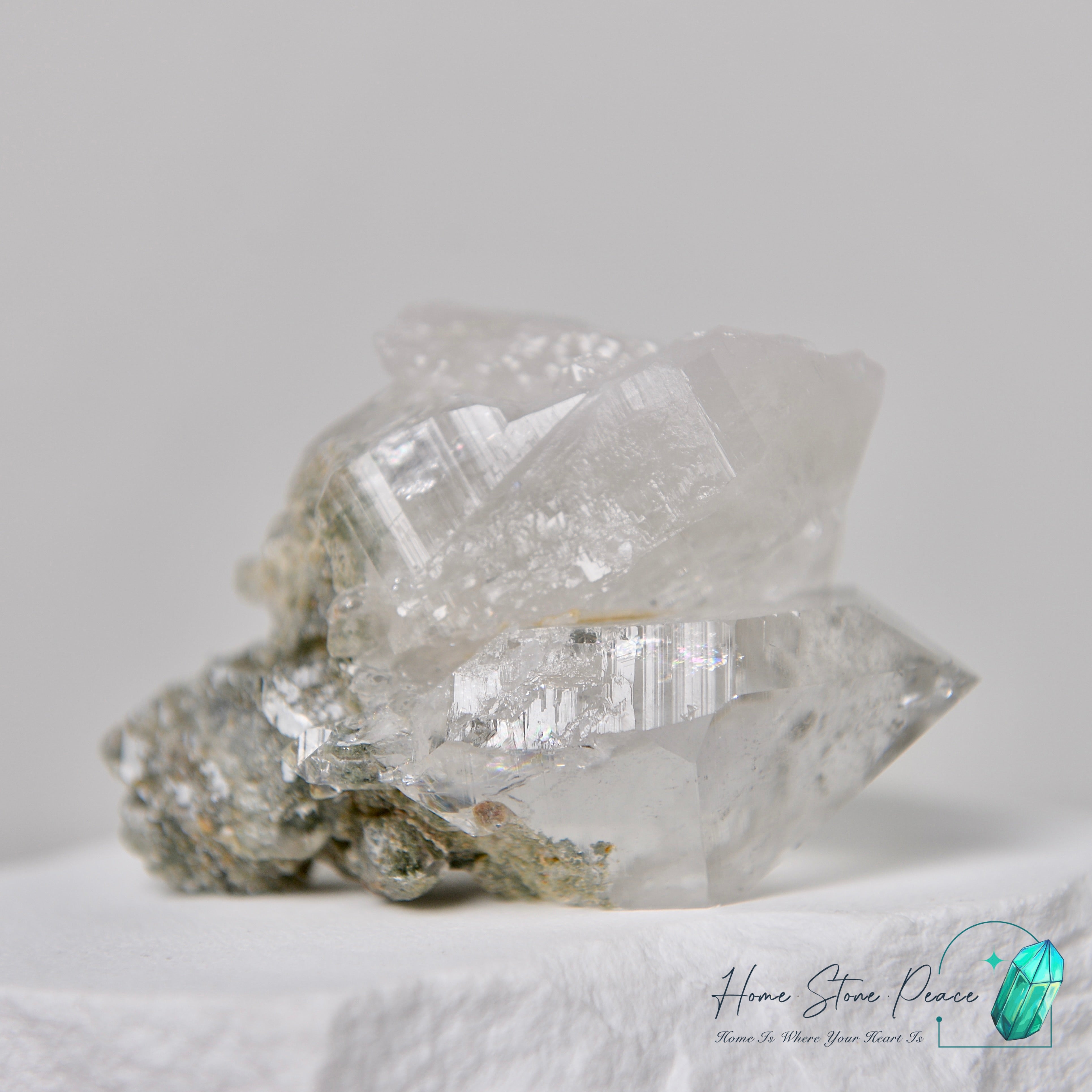 喜馬拉雅山綠幽靈共生水晶 Himalayan Quartz with Green Phantom (Chlorite)