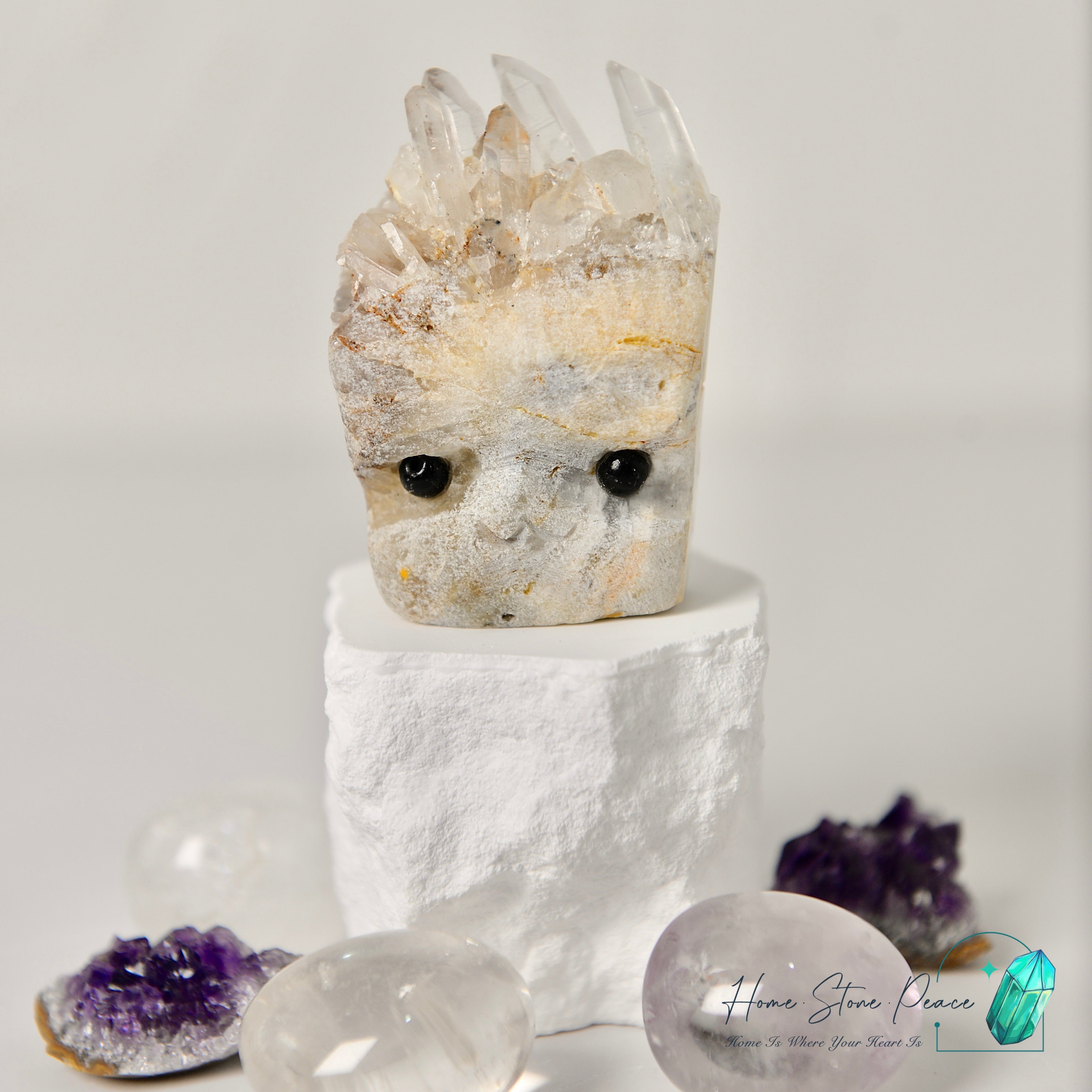 白水晶小刺蝟 Quartz Hedgehog