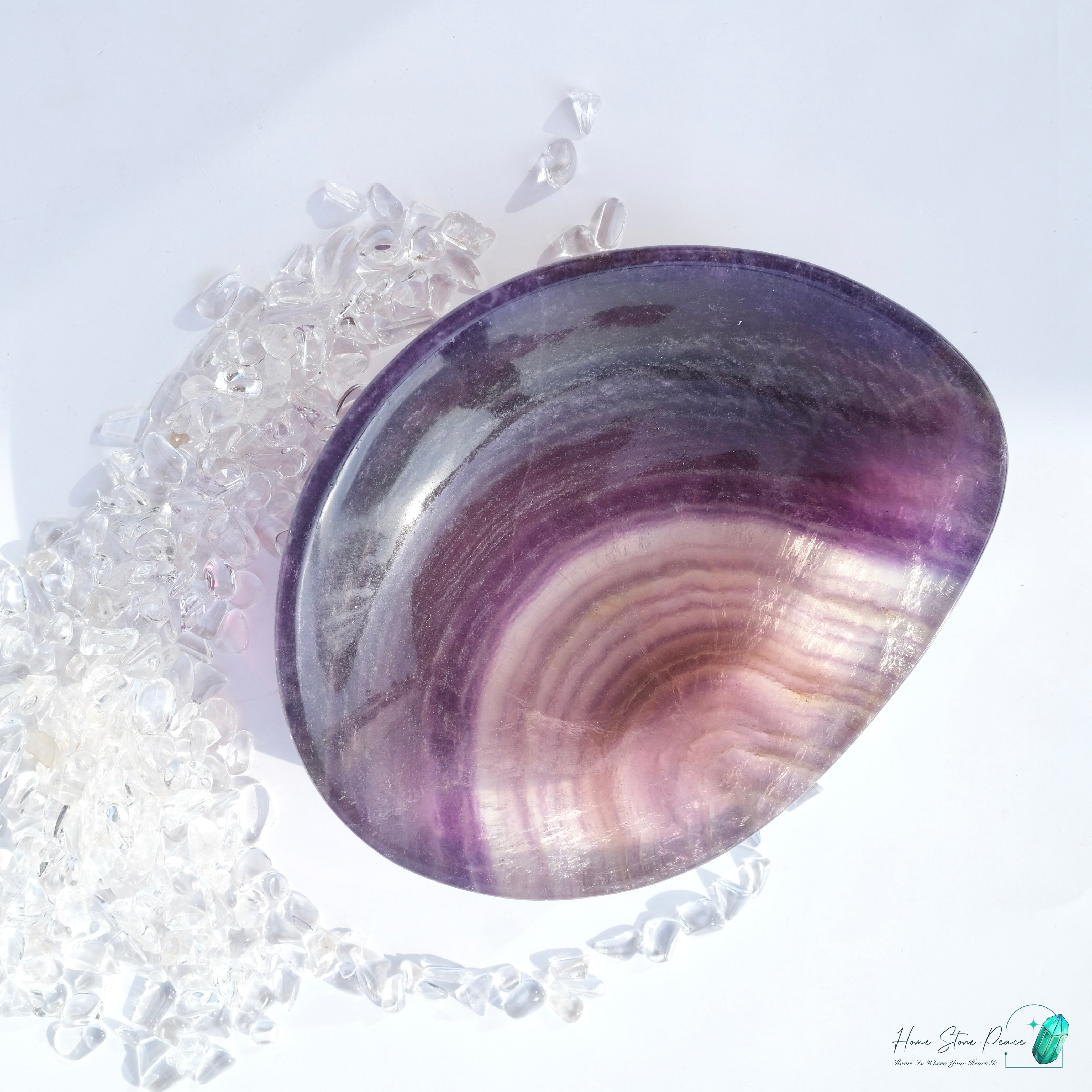 千層紫色螢石碟(加厚)Purple Fluorite Dish