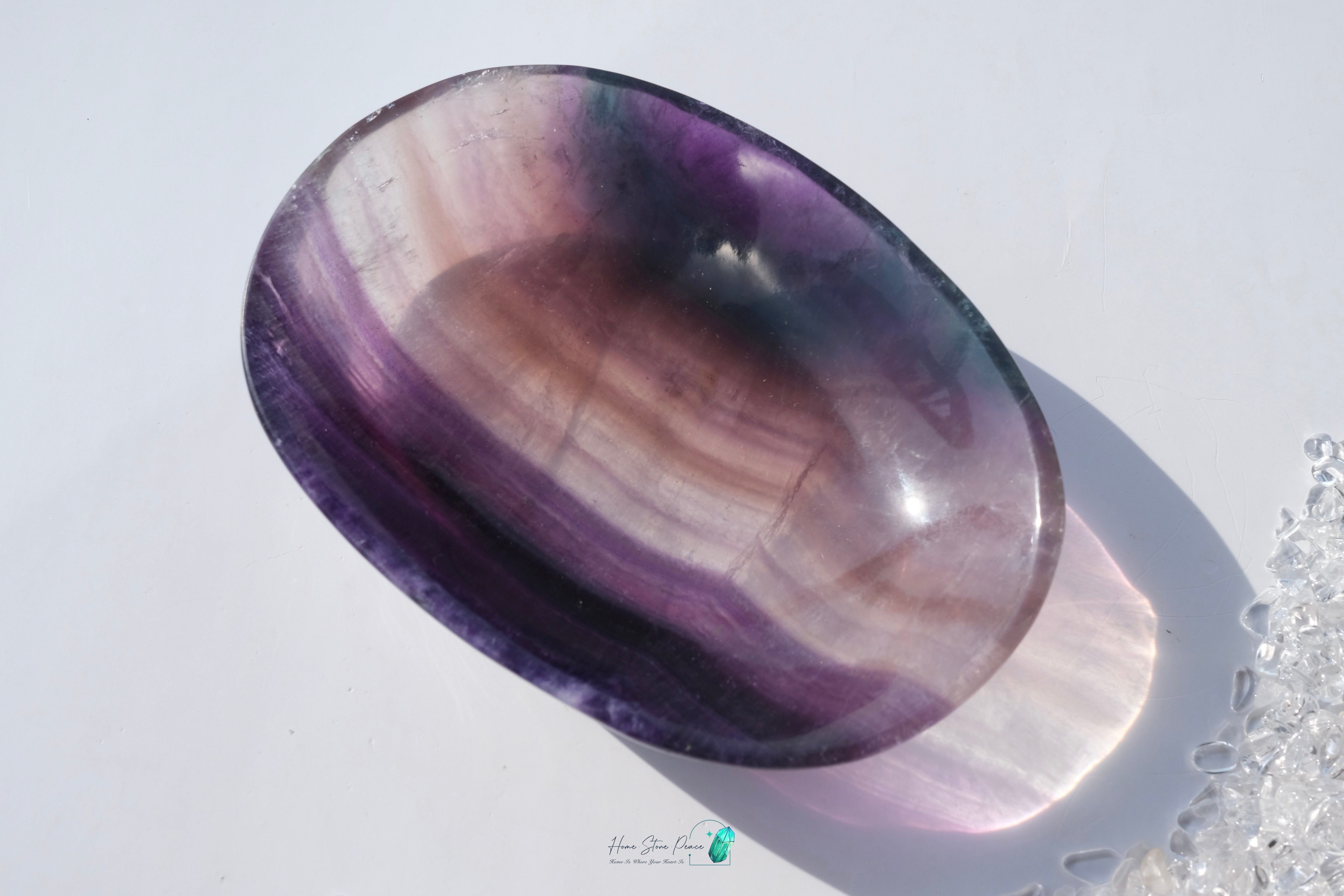千層彩虹螢石碟(加厚)Rainbow Fluorite Dish