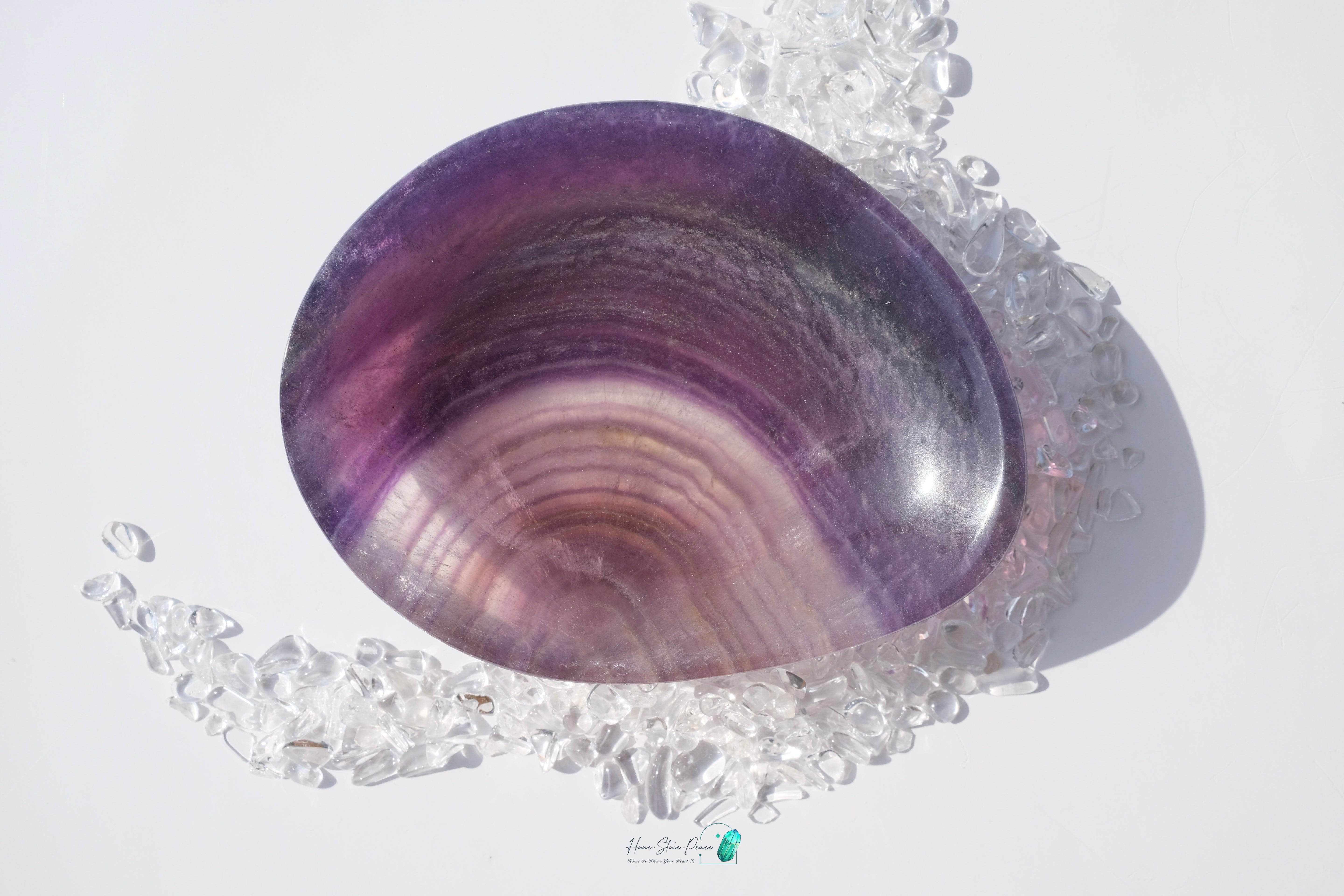 千層紫色螢石碟(加厚)Purple Fluorite Dish