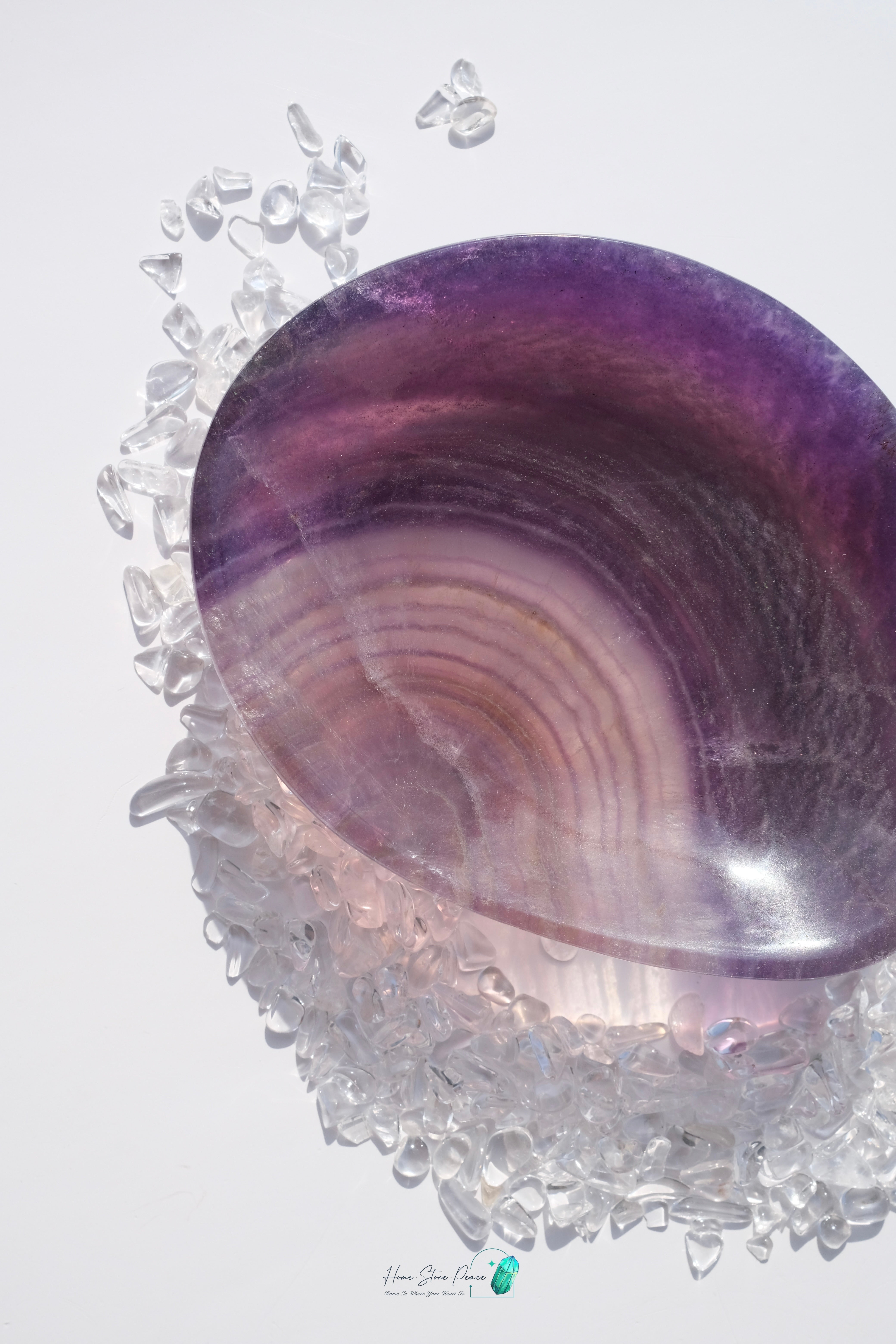 千層紫色螢石碟(加厚)Purple Fluorite Dish