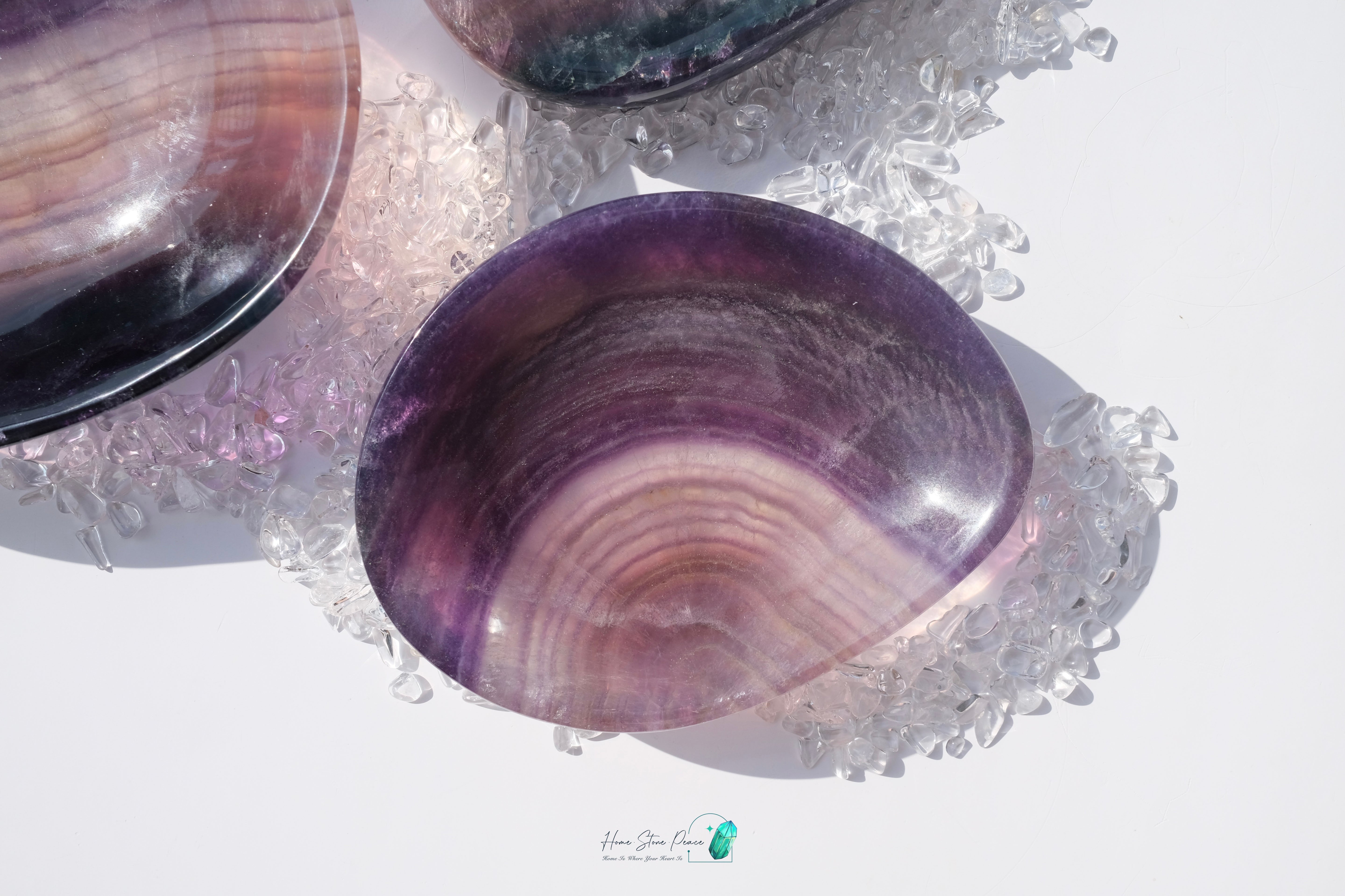 千層紫色螢石碟(加厚)Purple Fluorite Dish