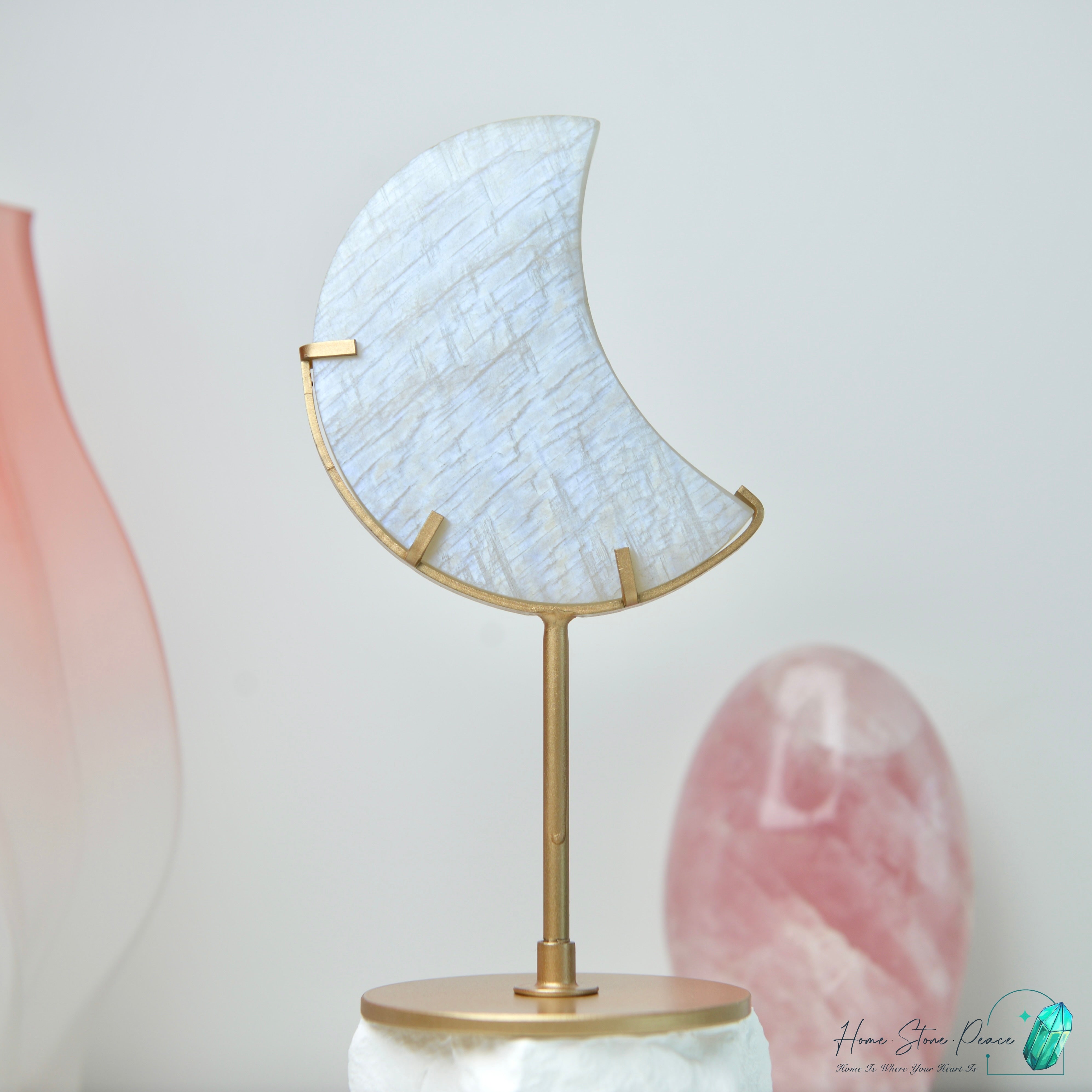 月亮石連座 ムーンストーン スタンド付