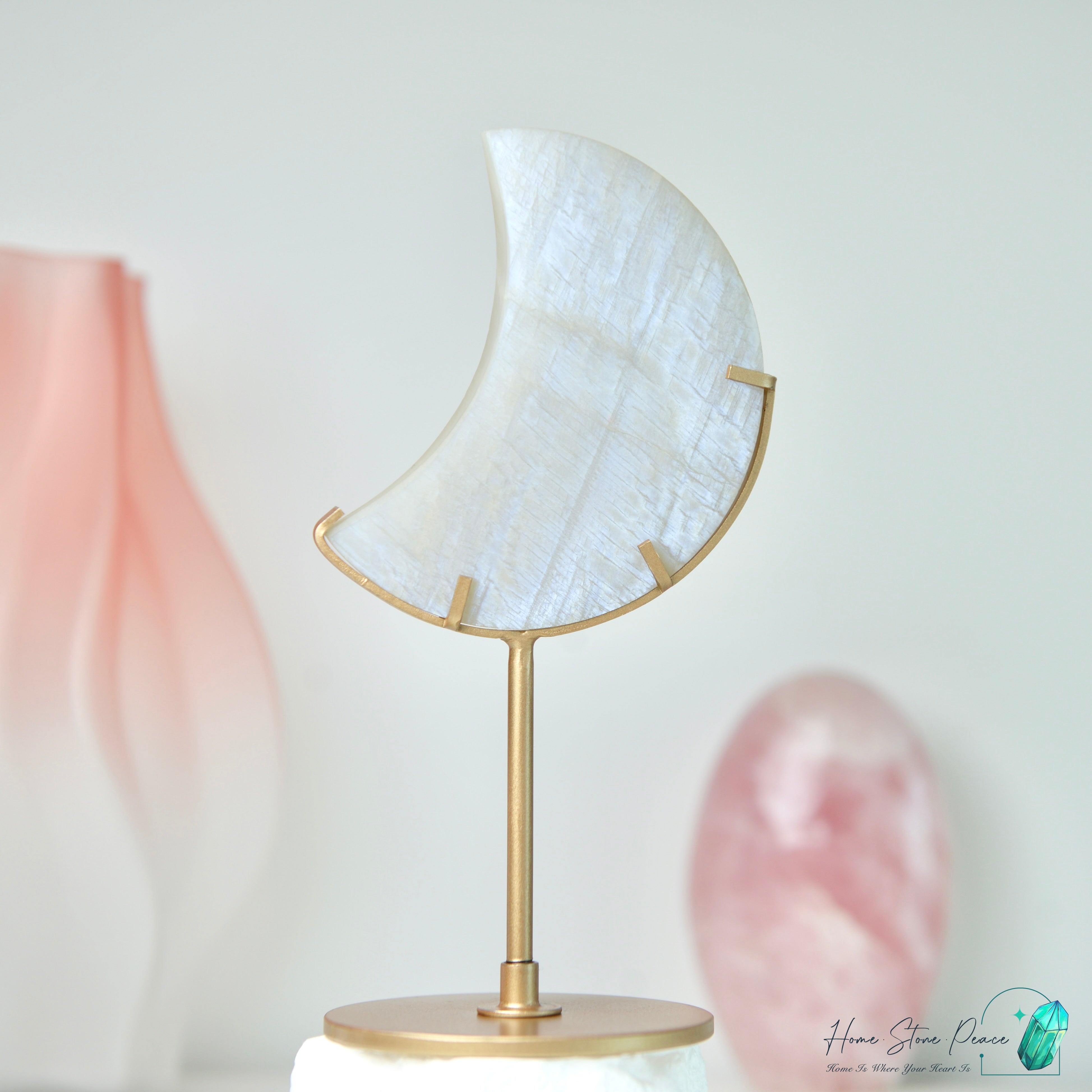 月亮石連座 ムーンストーン スタンド付