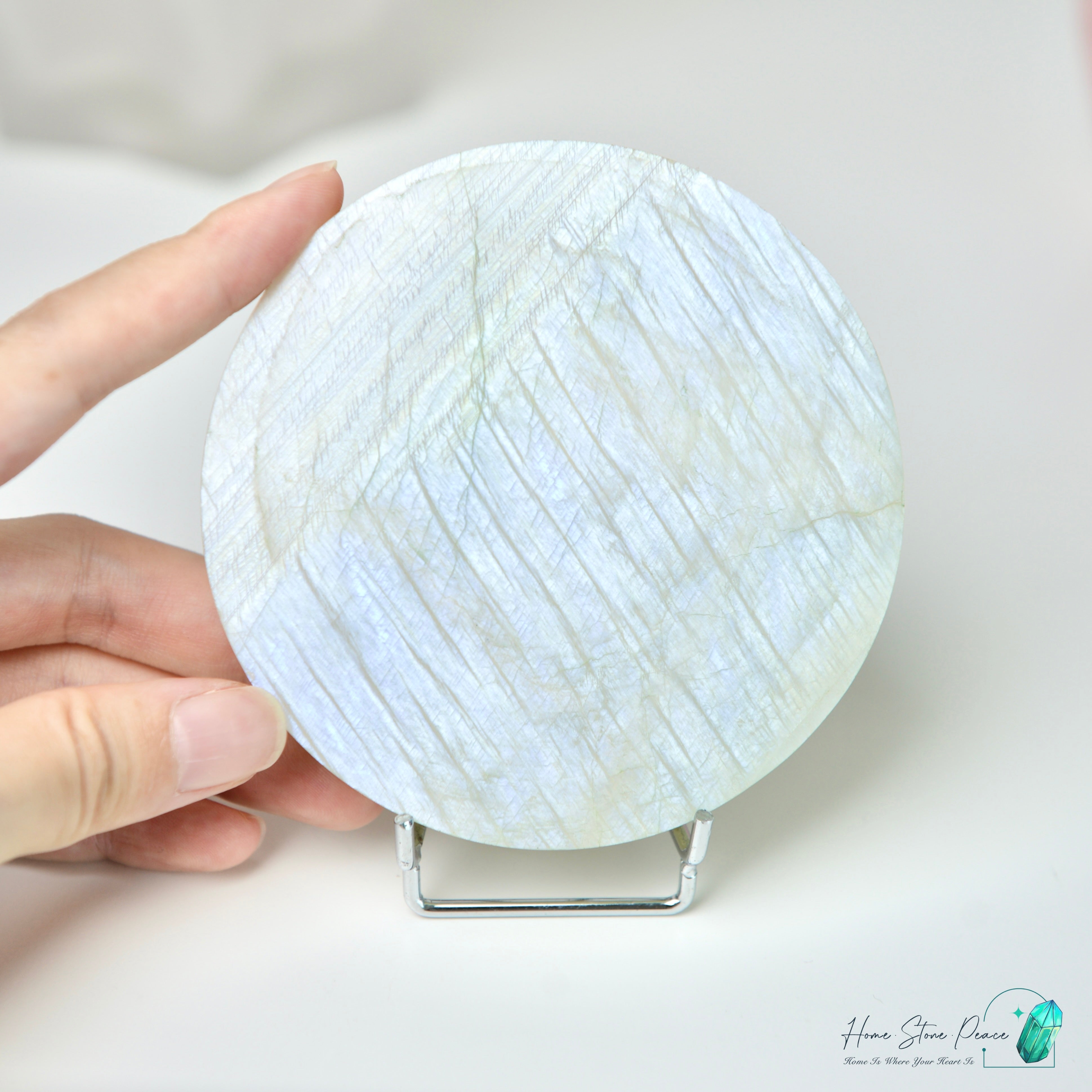 滿月月亮石連座 フルムーンムーンストーン スタンド付き