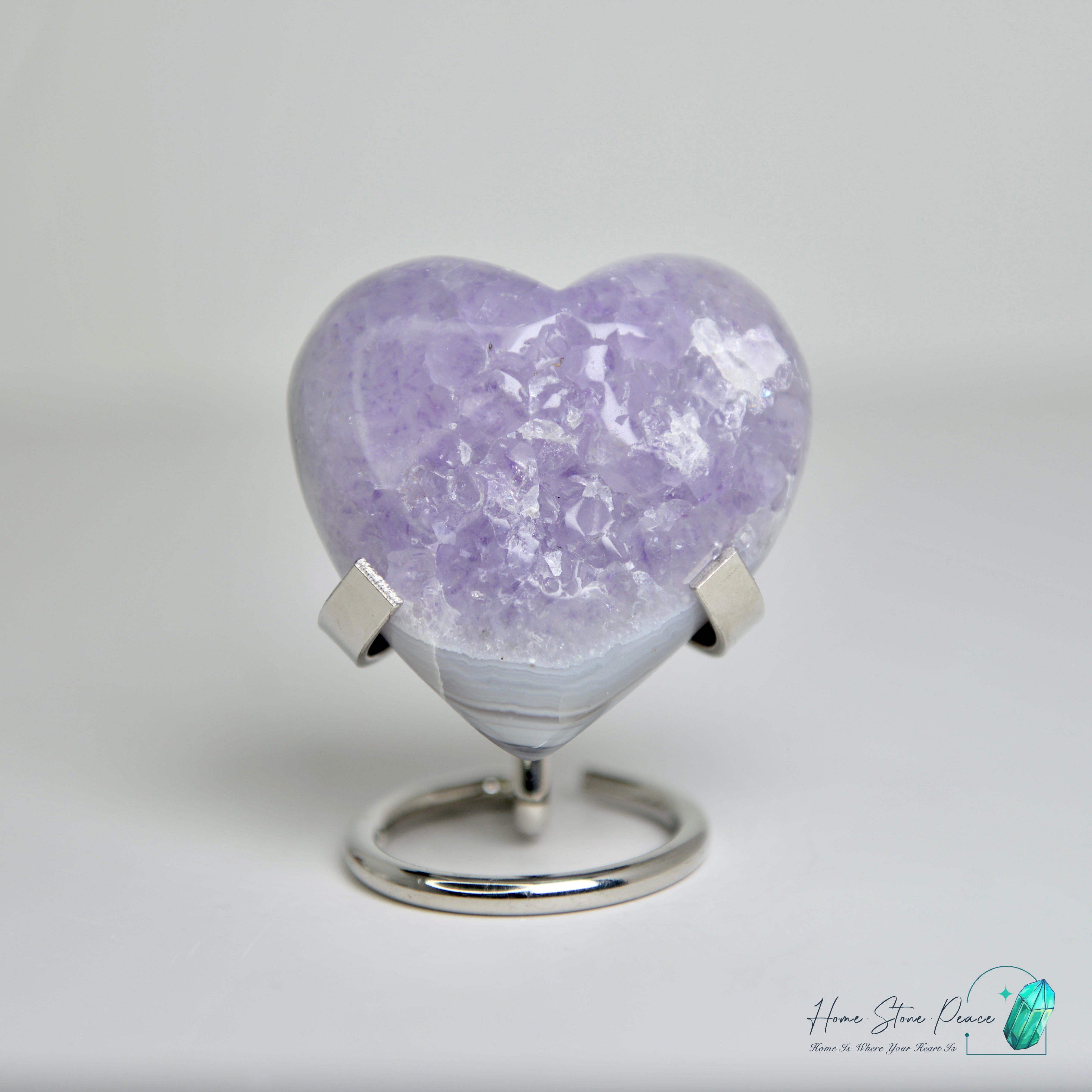 瑪瑙晶洞心 Agate Geode Heart