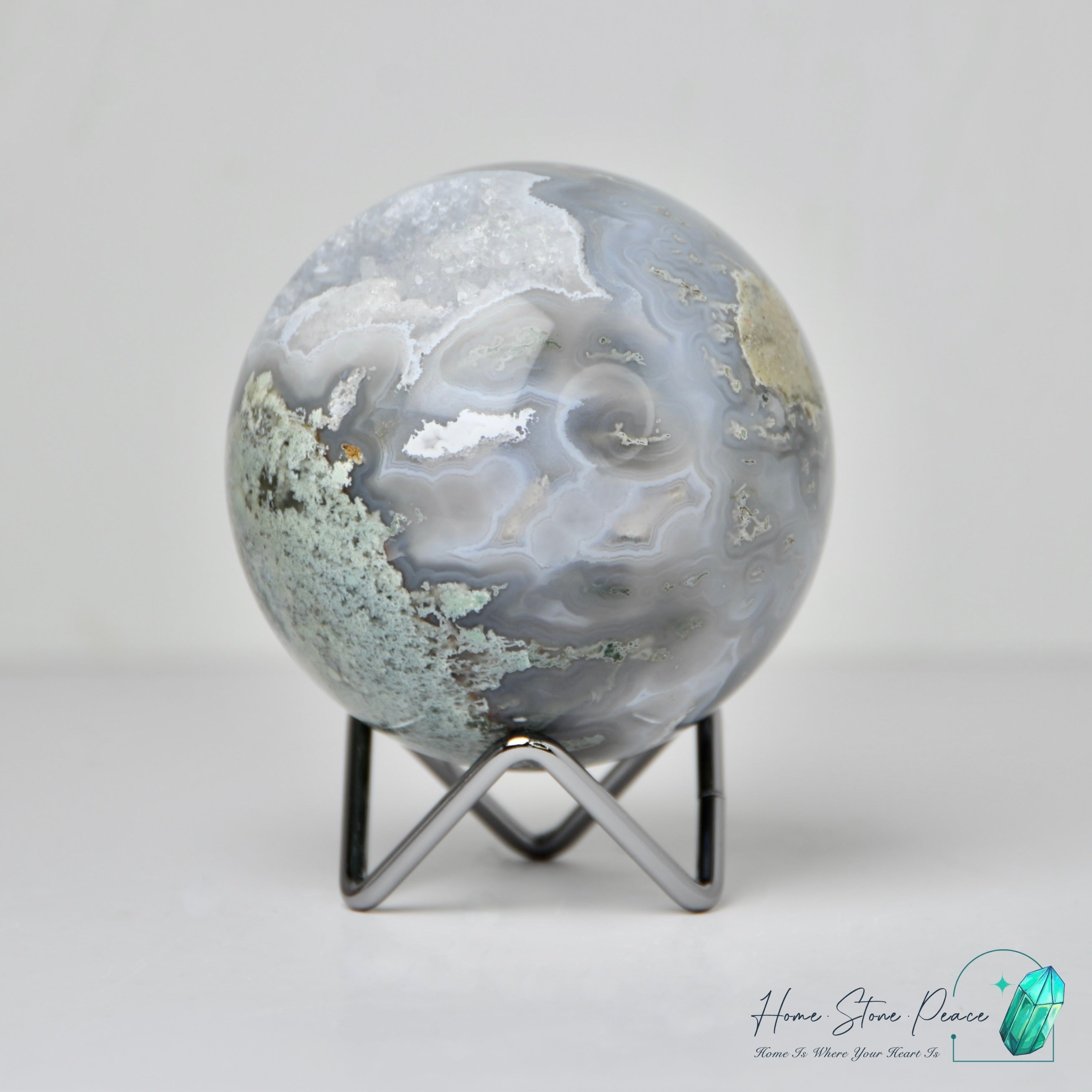 水草瑪瑙球 Moss Agate Sphere