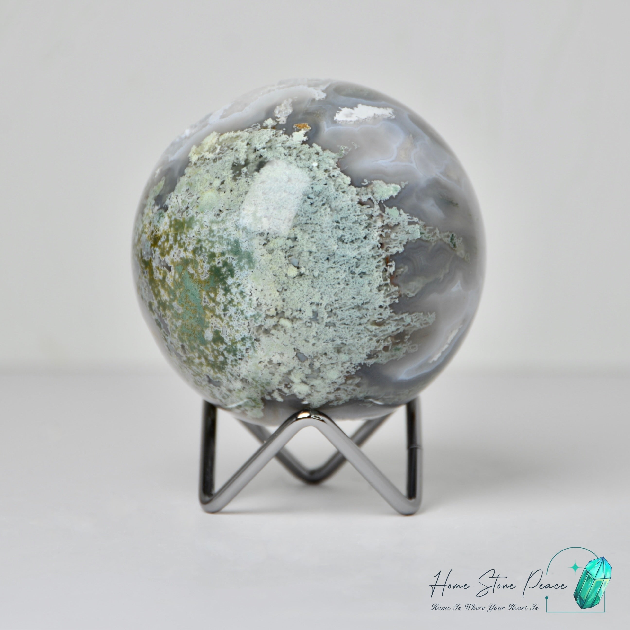水草瑪瑙球 Moss Agate Sphere