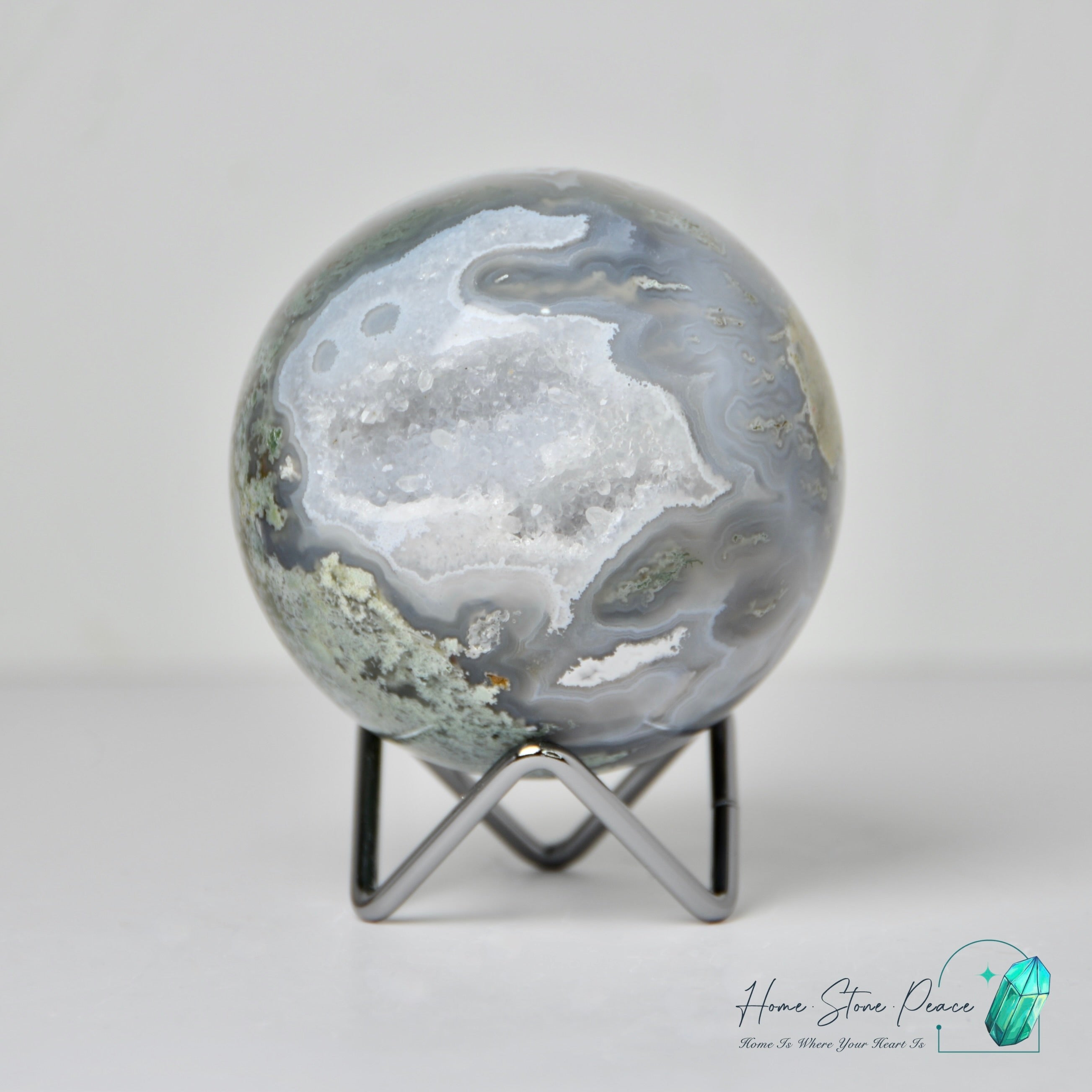 水草瑪瑙球 Moss Agate Sphere