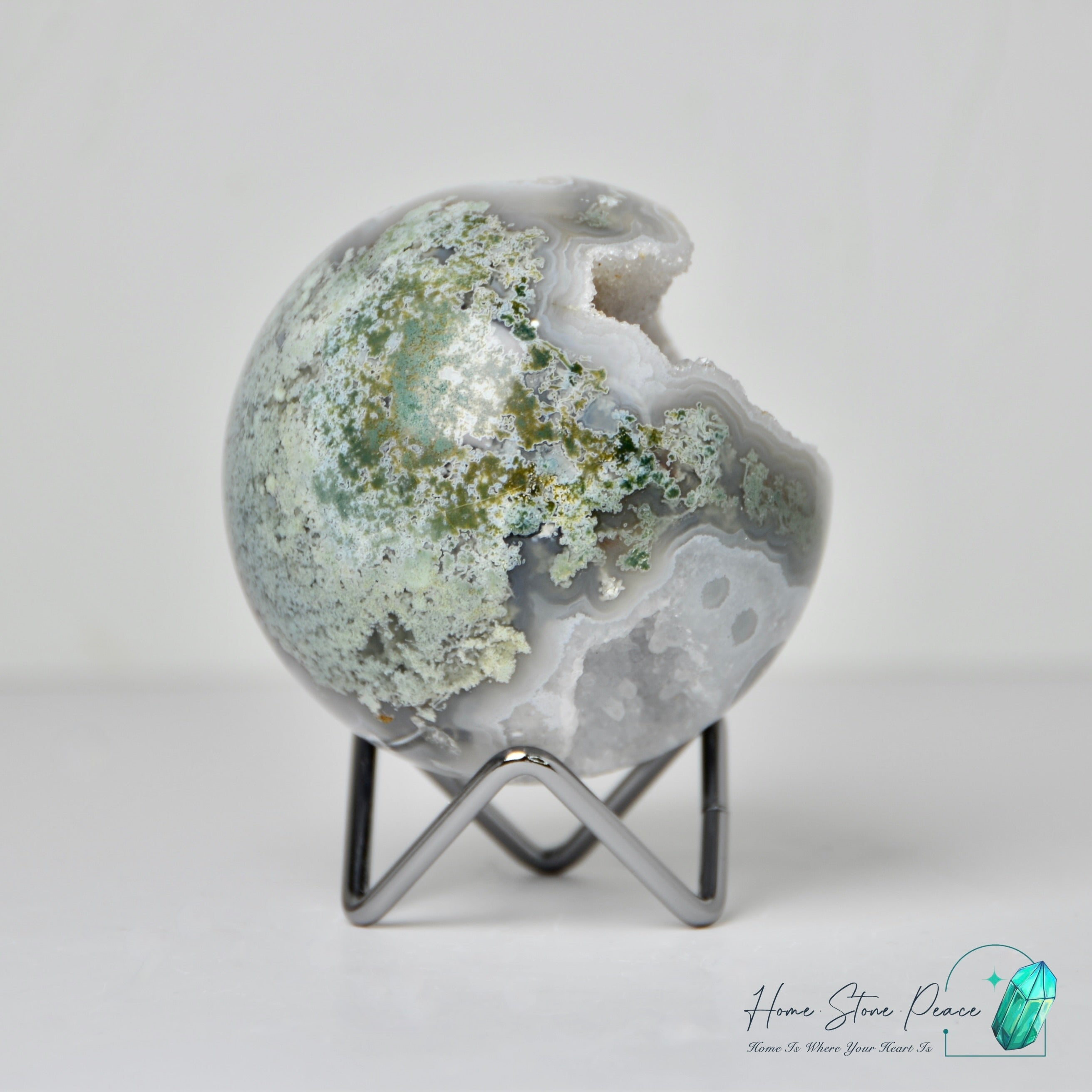 水草瑪瑙球 Moss Agate Sphere