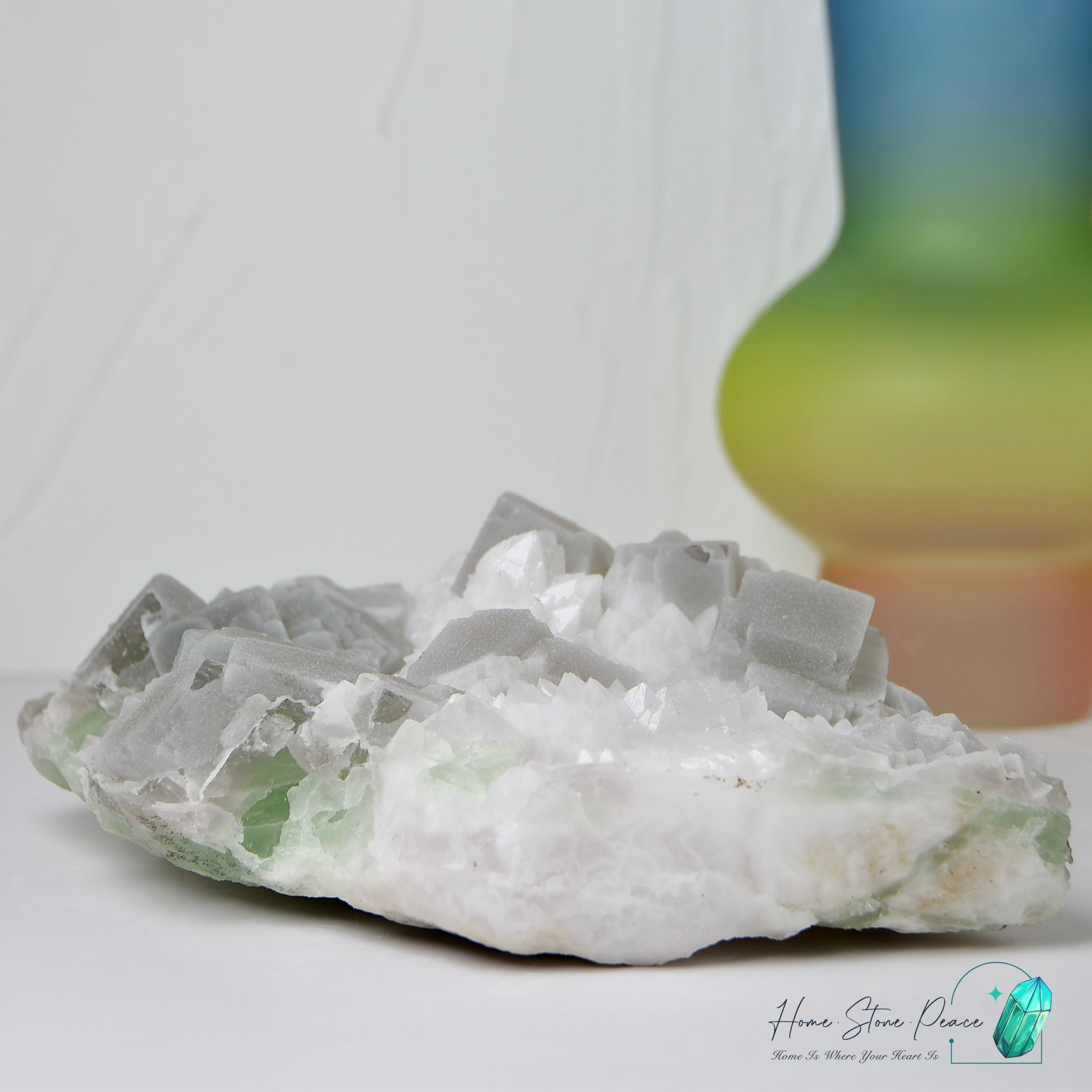 白雪砂糖螢石原石 Snowy Sugar Fluorite Cluster