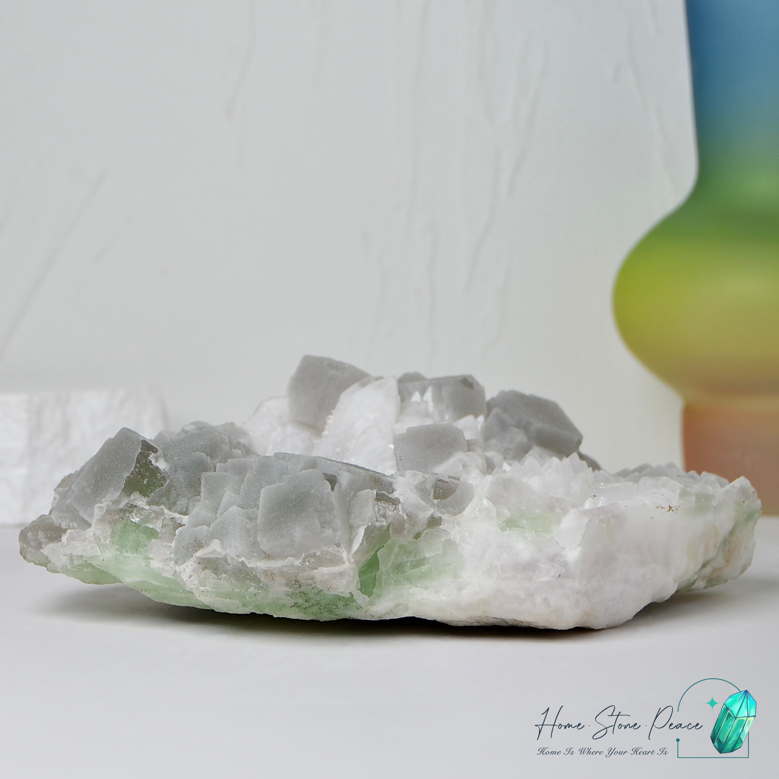 白雪砂糖螢石原石 Snowy Sugar Fluorite Cluster