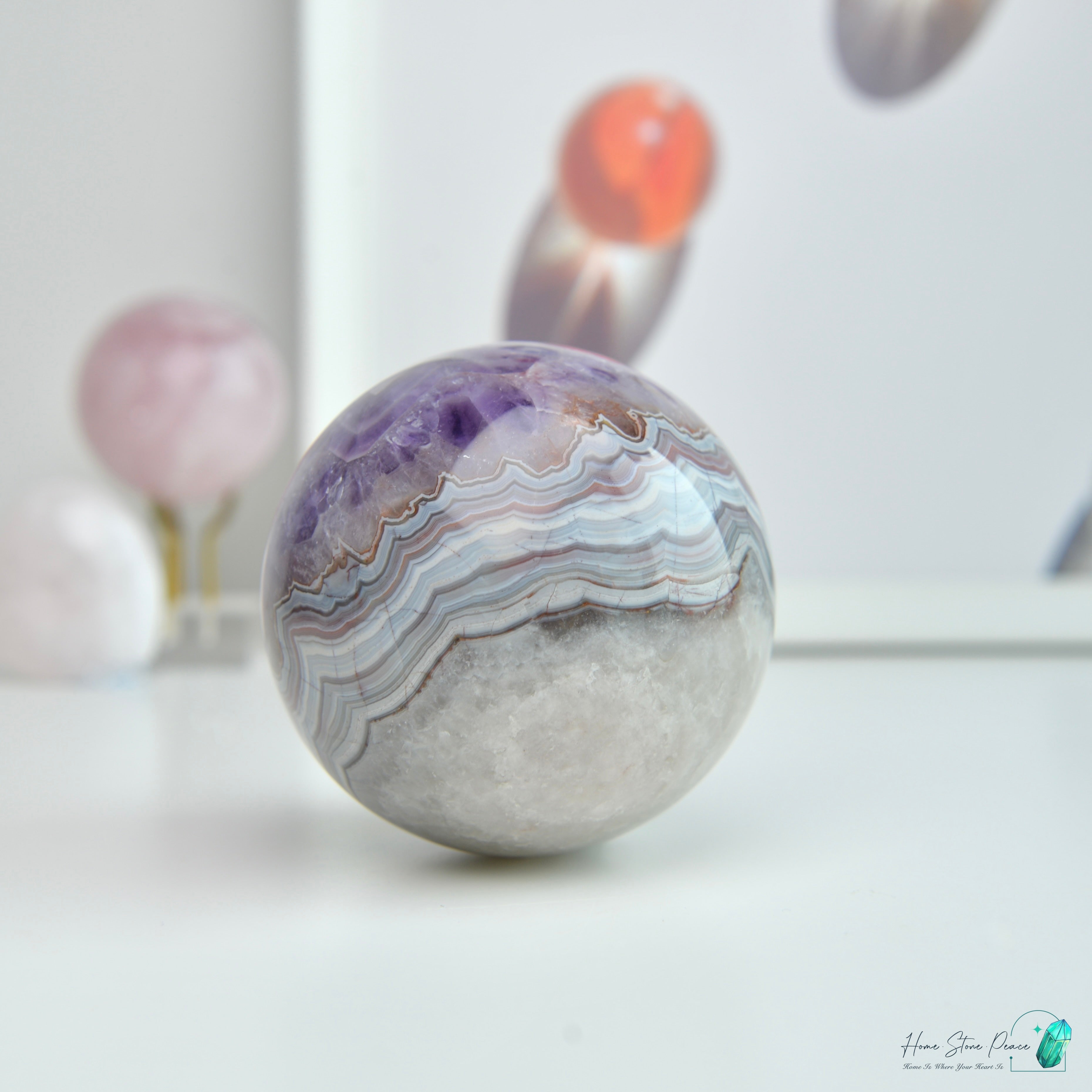 紫水晶瑪瑙球 Amethyst Agate Sphere