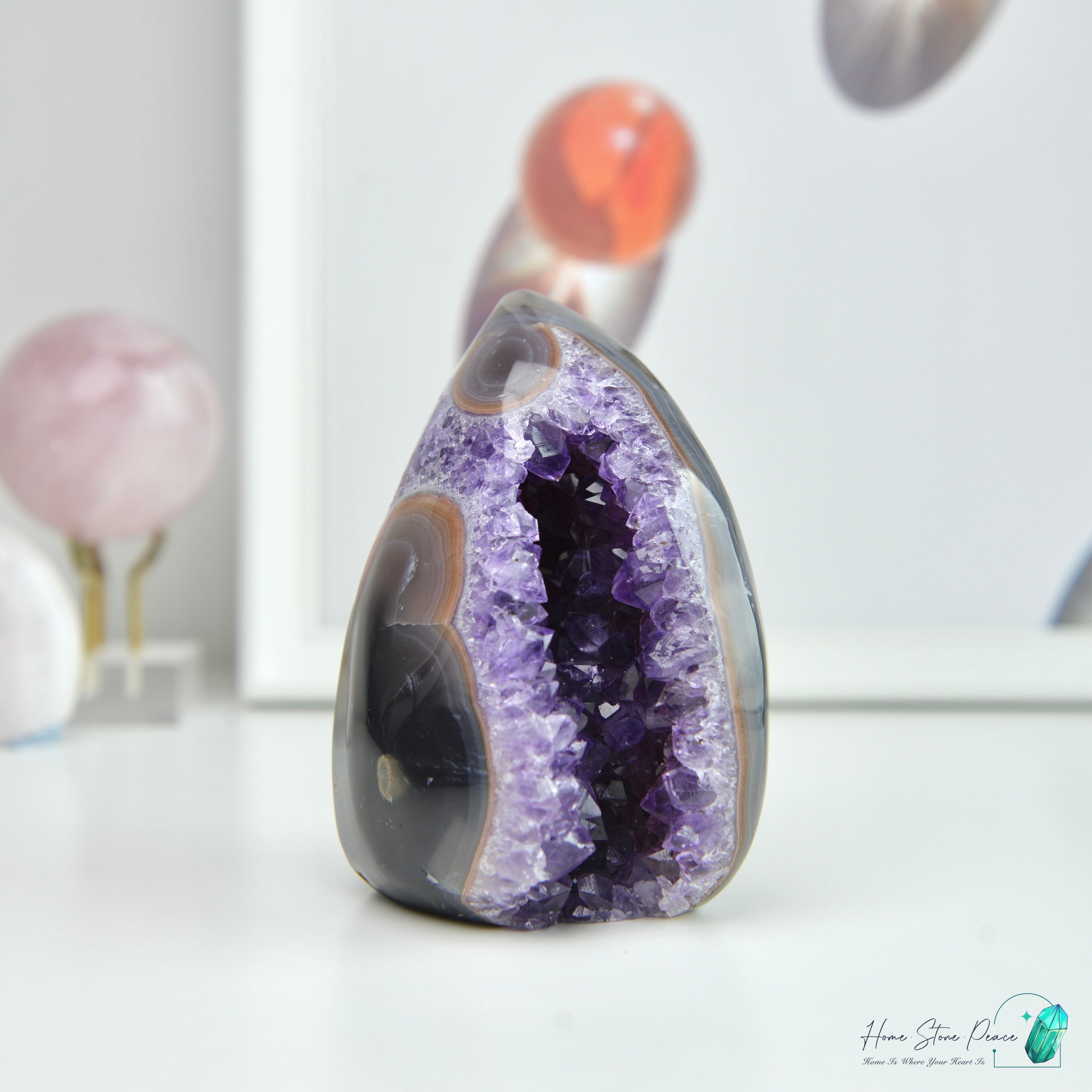紫水晶瑪瑙火焰 Amethyst Agate Flame