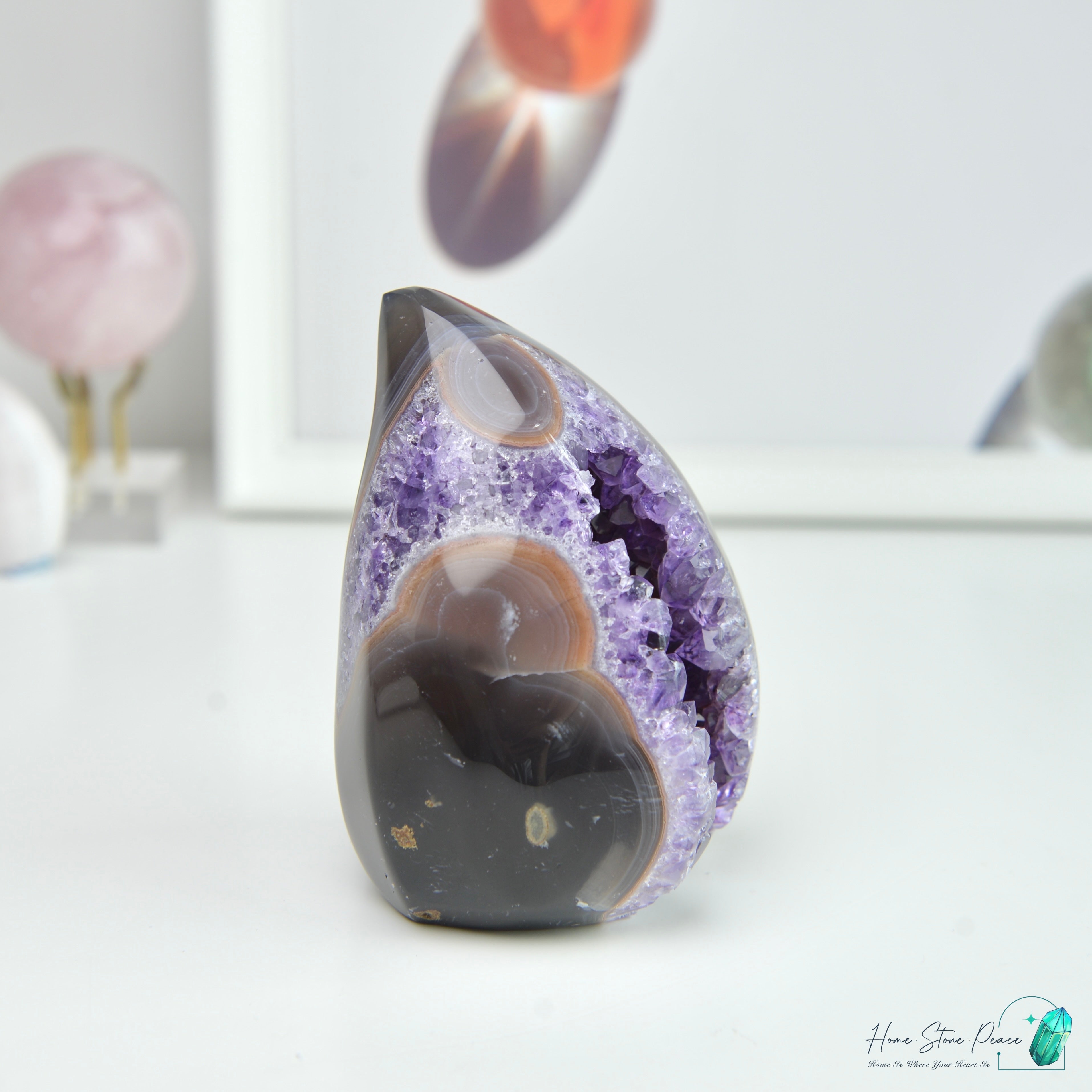 紫水晶瑪瑙火焰 Amethyst Agate Flame