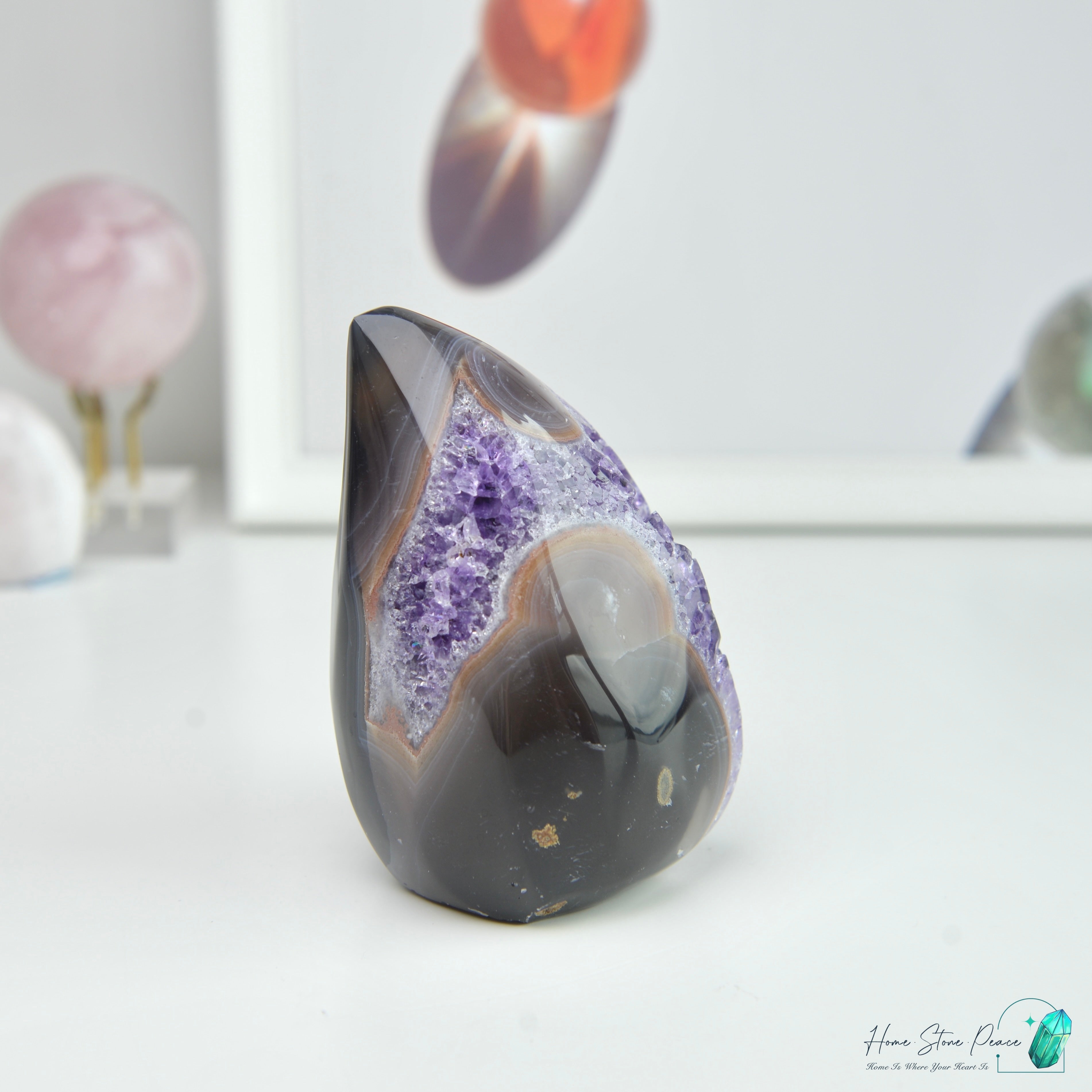 紫水晶瑪瑙火焰 Amethyst Agate Flame