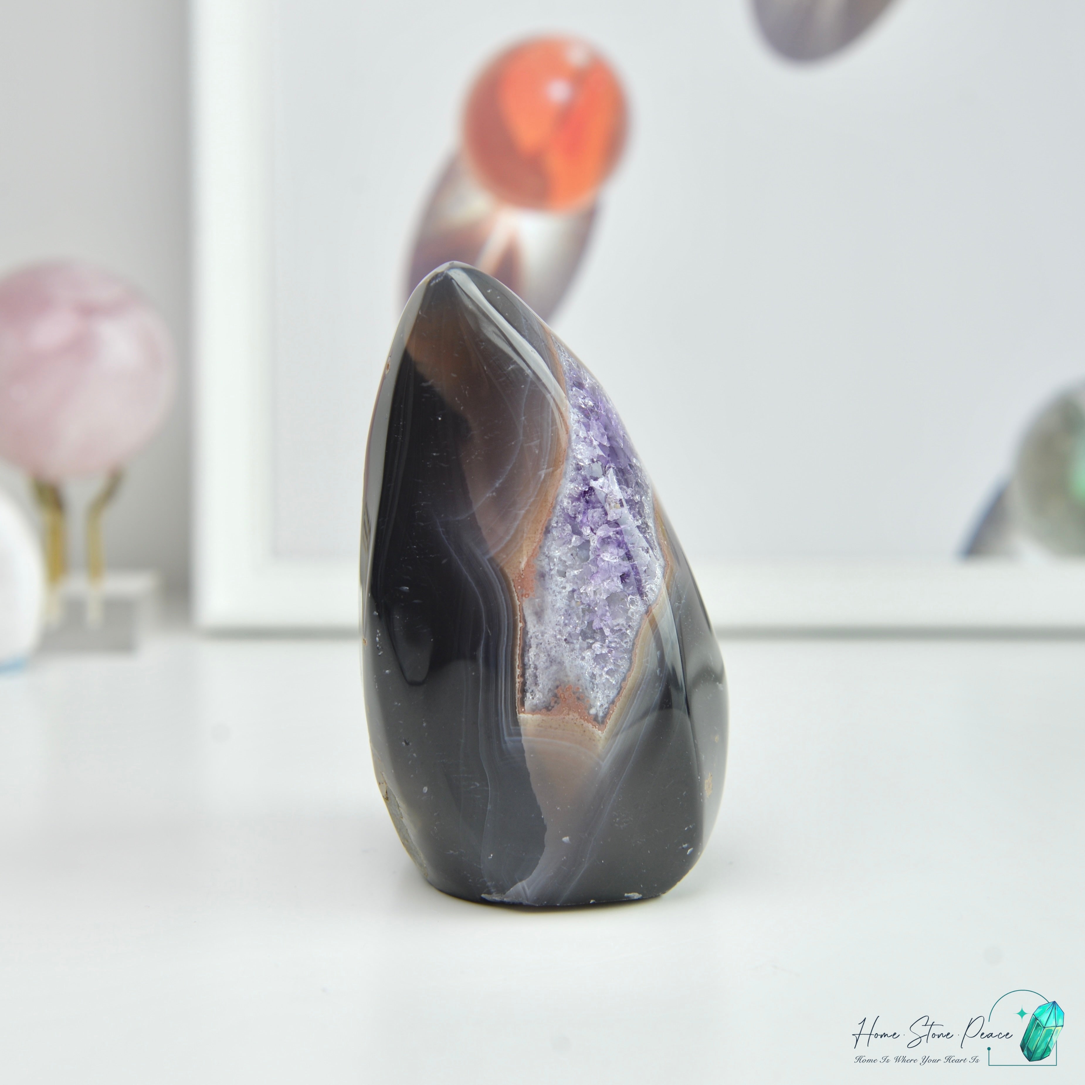 紫水晶瑪瑙火焰 Amethyst Agate Flame