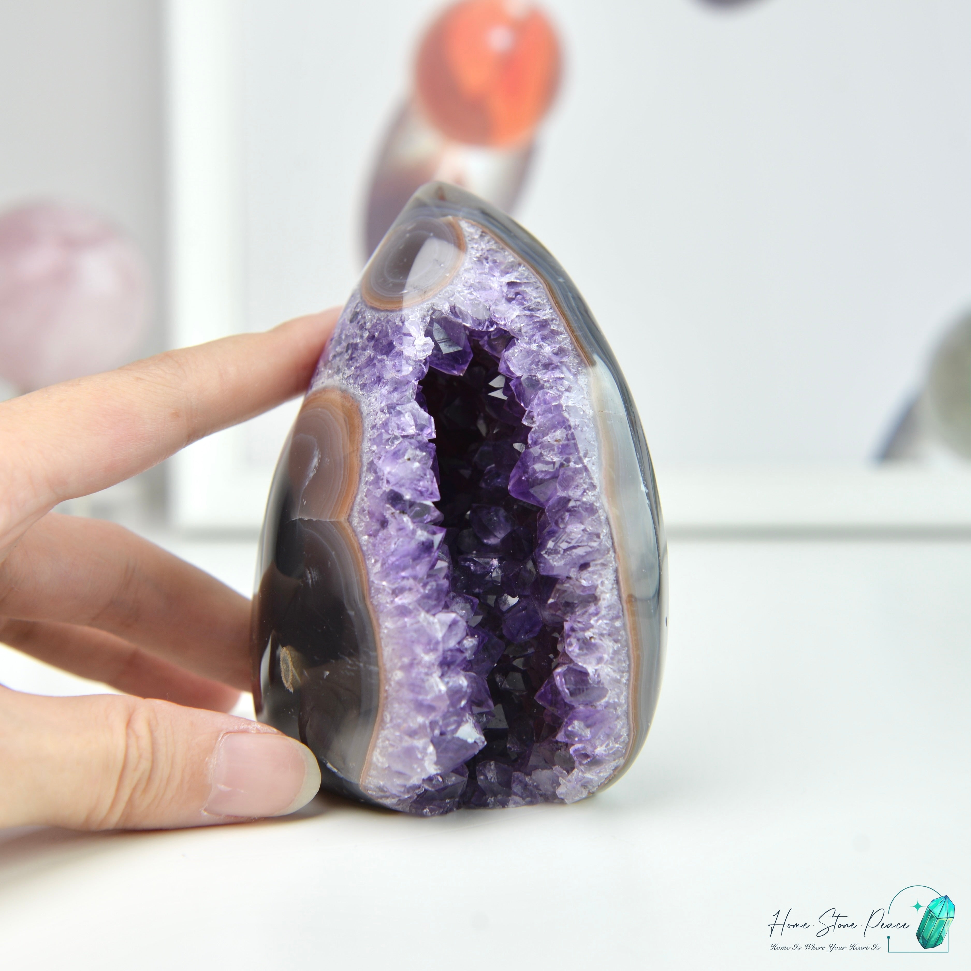 紫水晶瑪瑙火焰 Amethyst Agate Flame