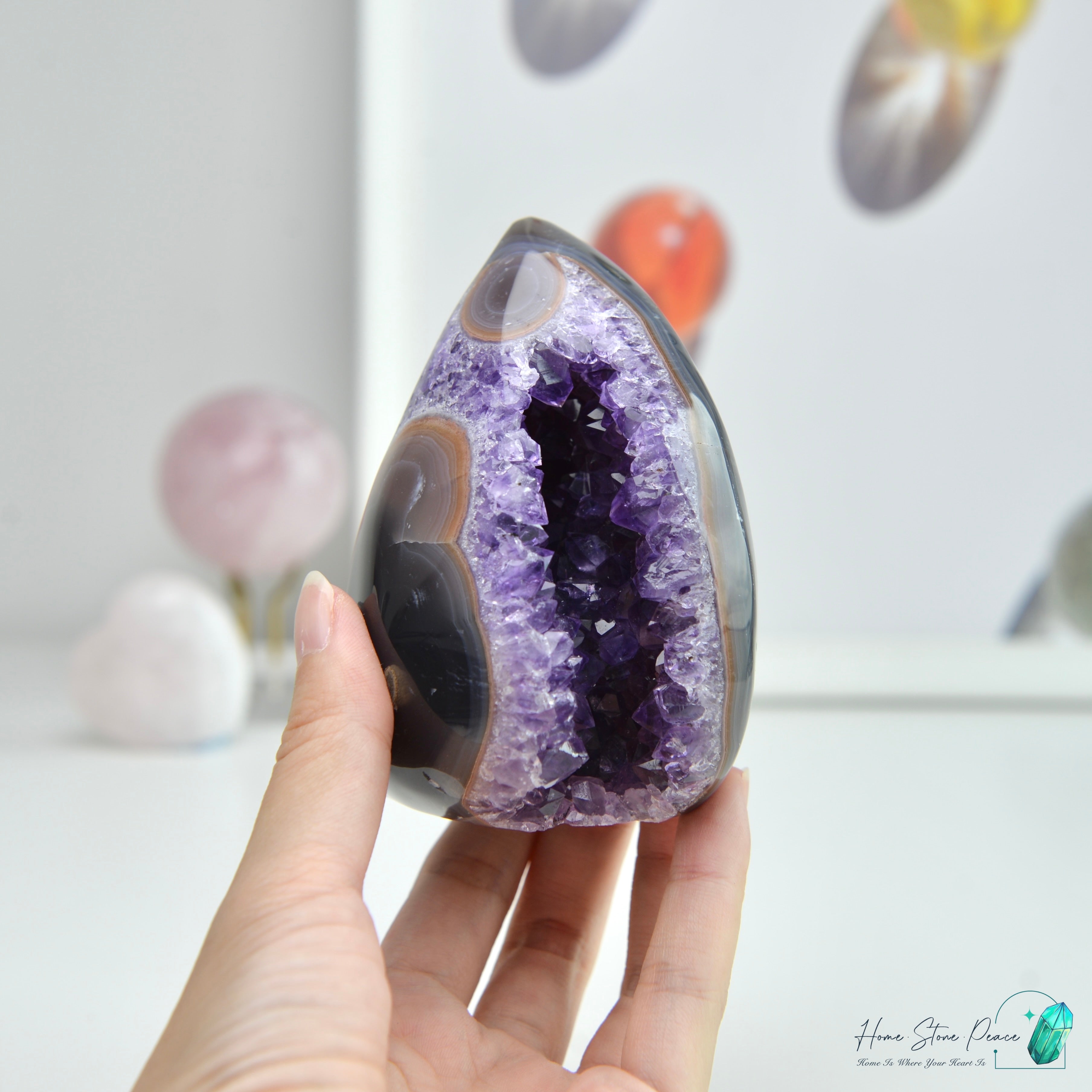 紫水晶瑪瑙火焰 Amethyst Agate Flame