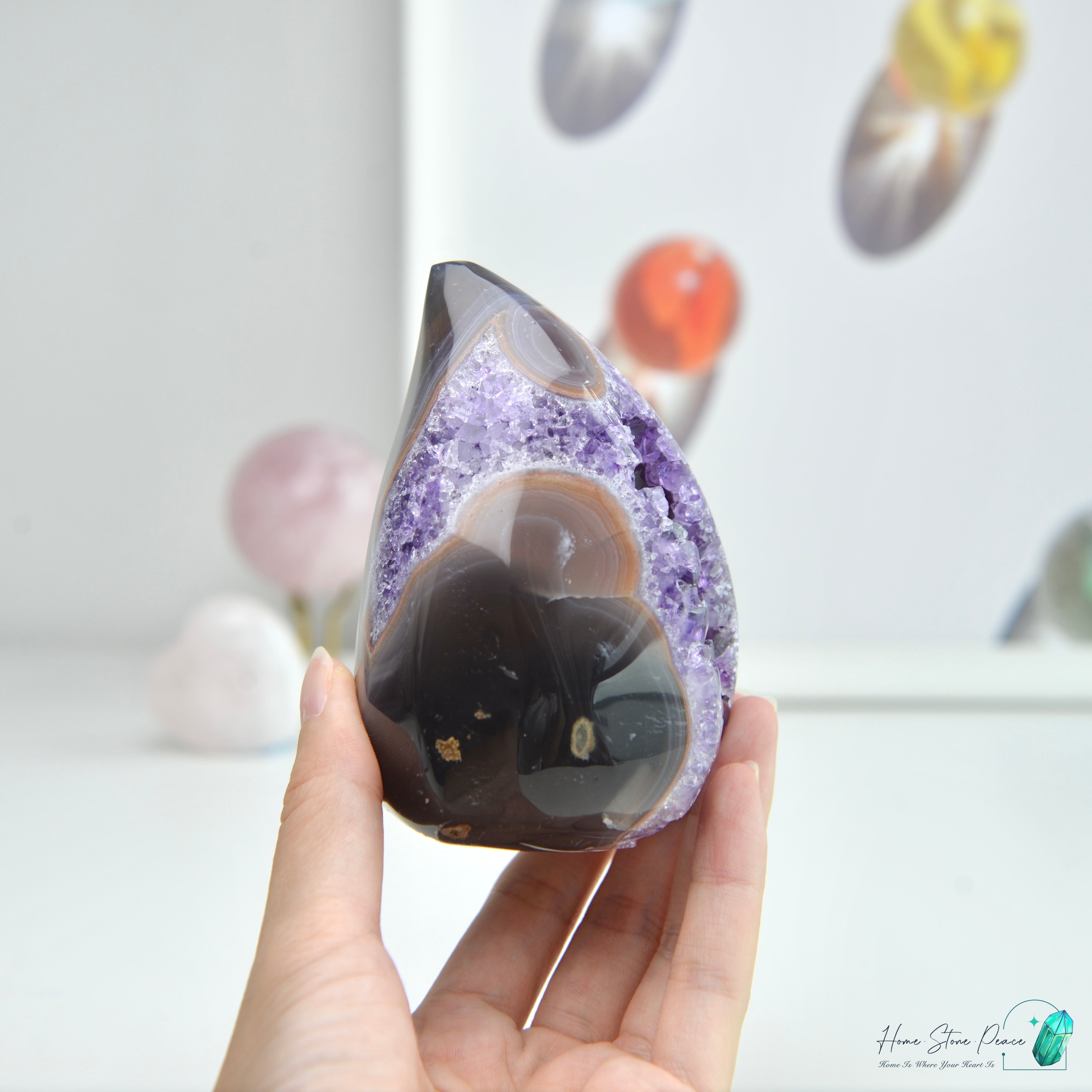 紫水晶瑪瑙火焰 Amethyst Agate Flame