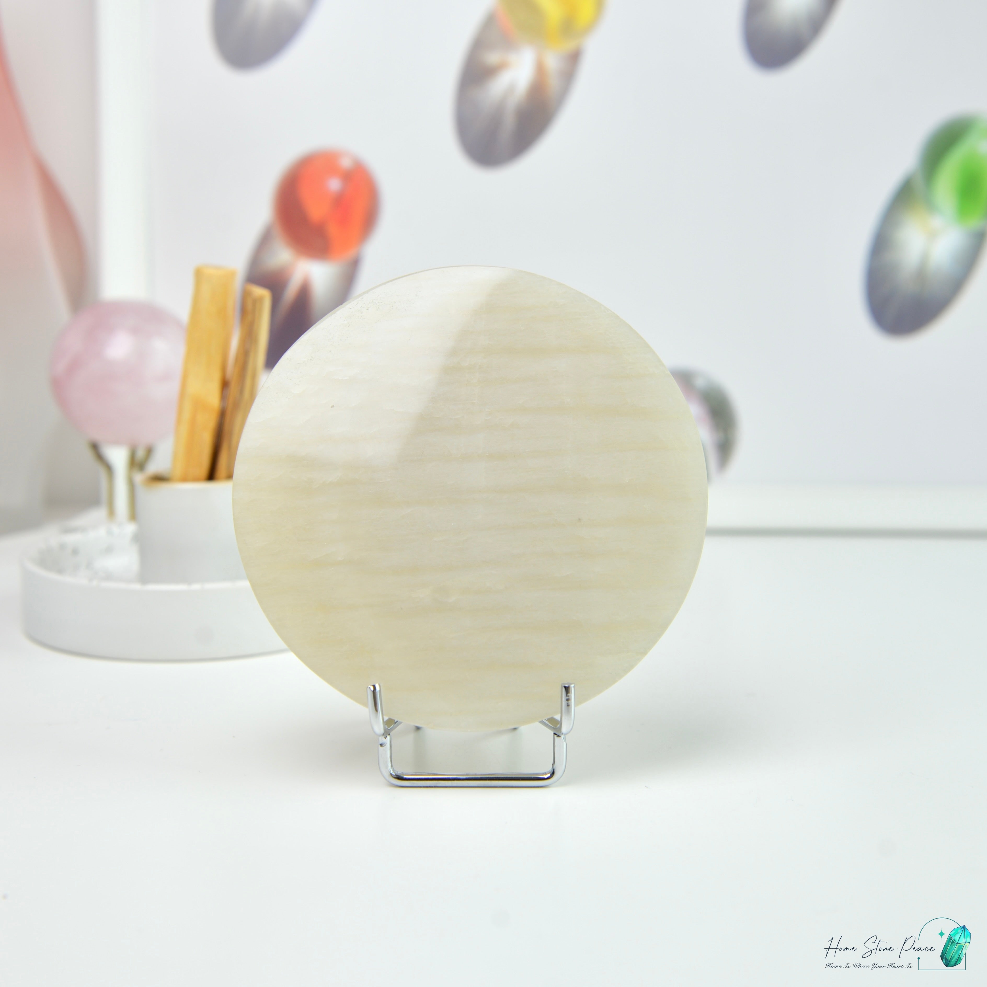 滿月月亮石連座 フルムーンムーンストーン スタンド付