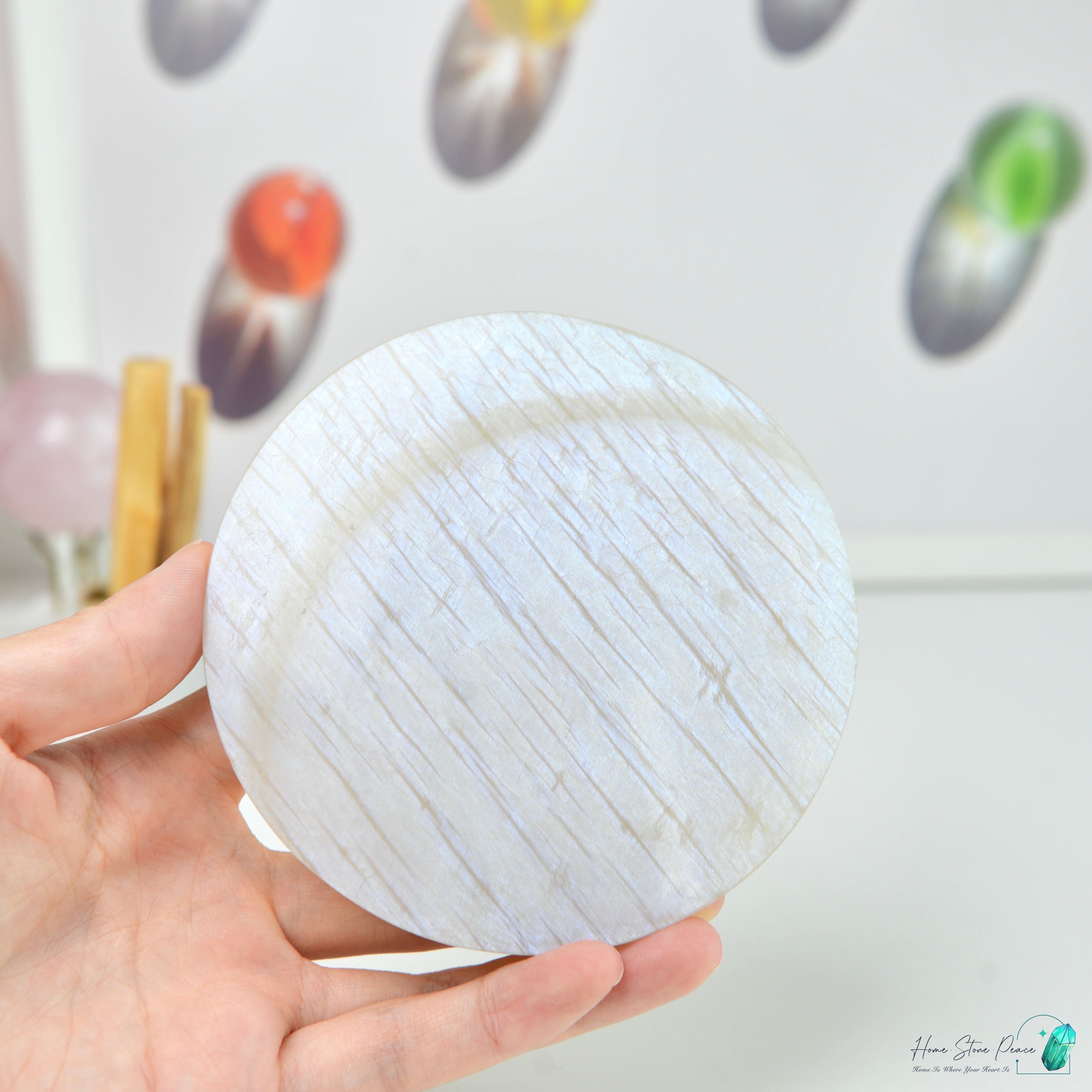 滿月月亮石連座 フルムーンムーンストーン スタンド付