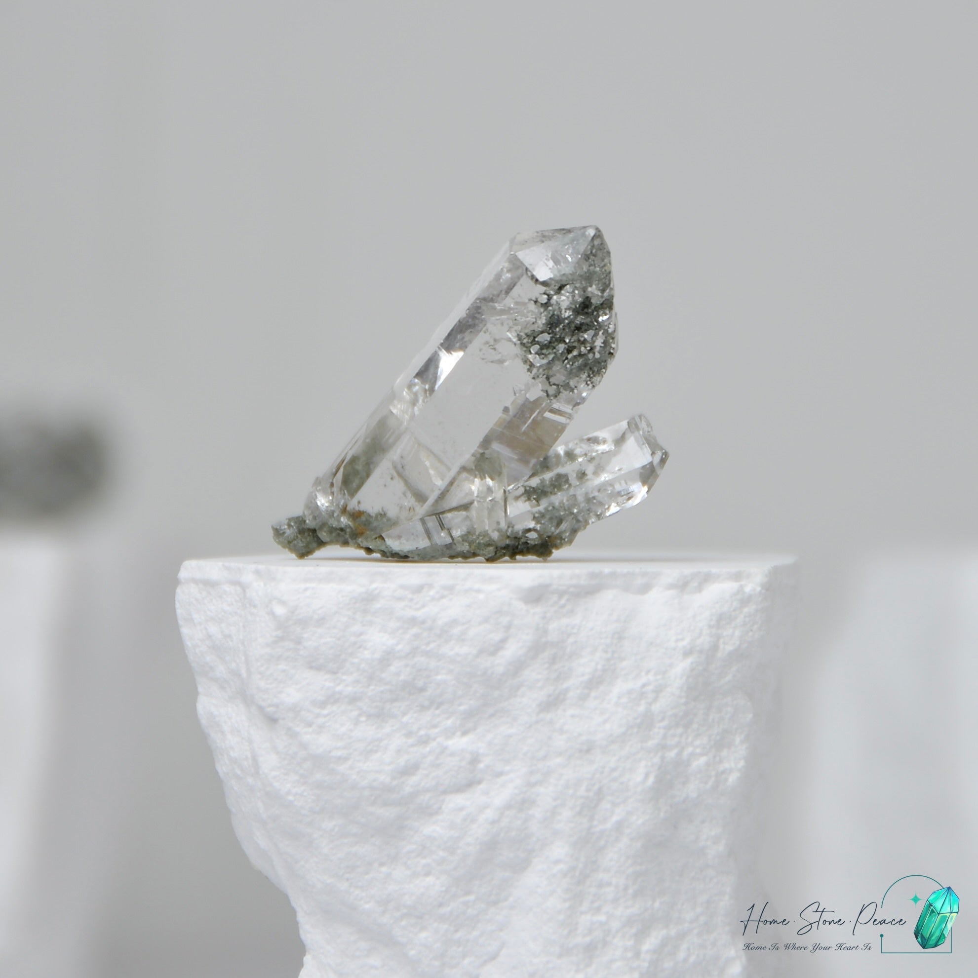 喜馬拉雅山綠幽靈共生水晶 Himalayan Quartz with Green Phantom (Chlorite)