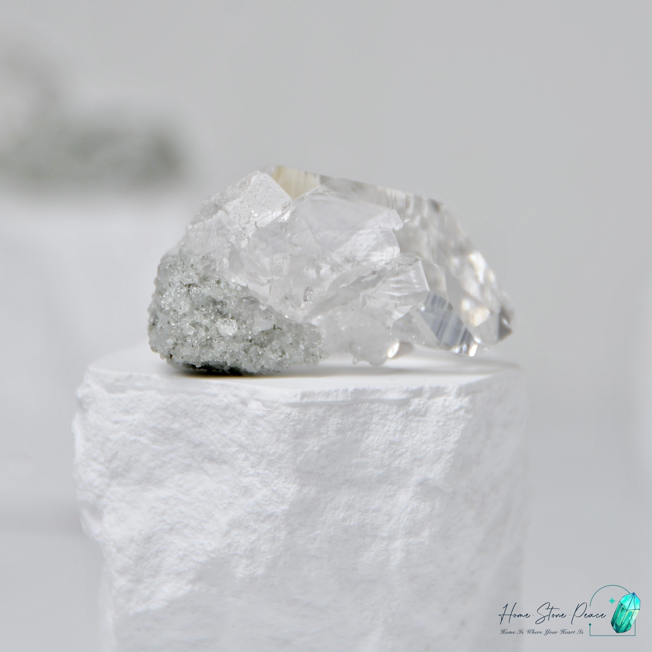 喜馬拉雅山綠幽靈共生水晶 Himalayan Quartz with Green Phantom (Chlorite)