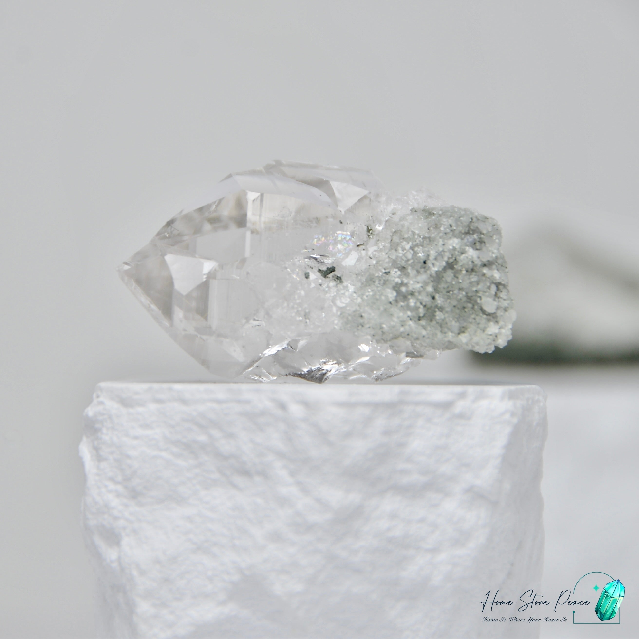 喜馬拉雅山綠幽靈共生水晶 Himalayan Quartz with Green Phantom (Chlorite)