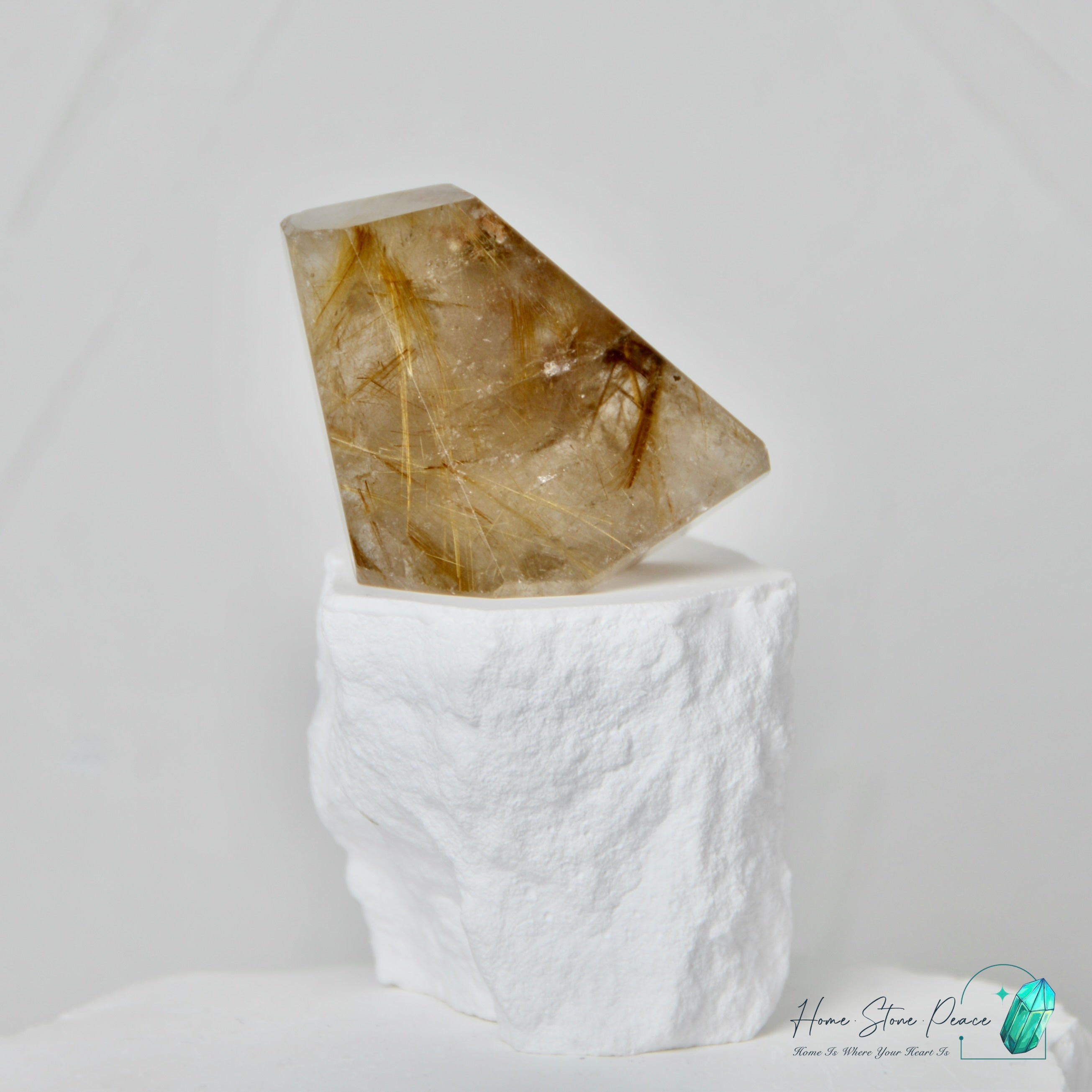 巴西金髮晶隨形 Brazilian Gold Rutilated Quartz Free Form