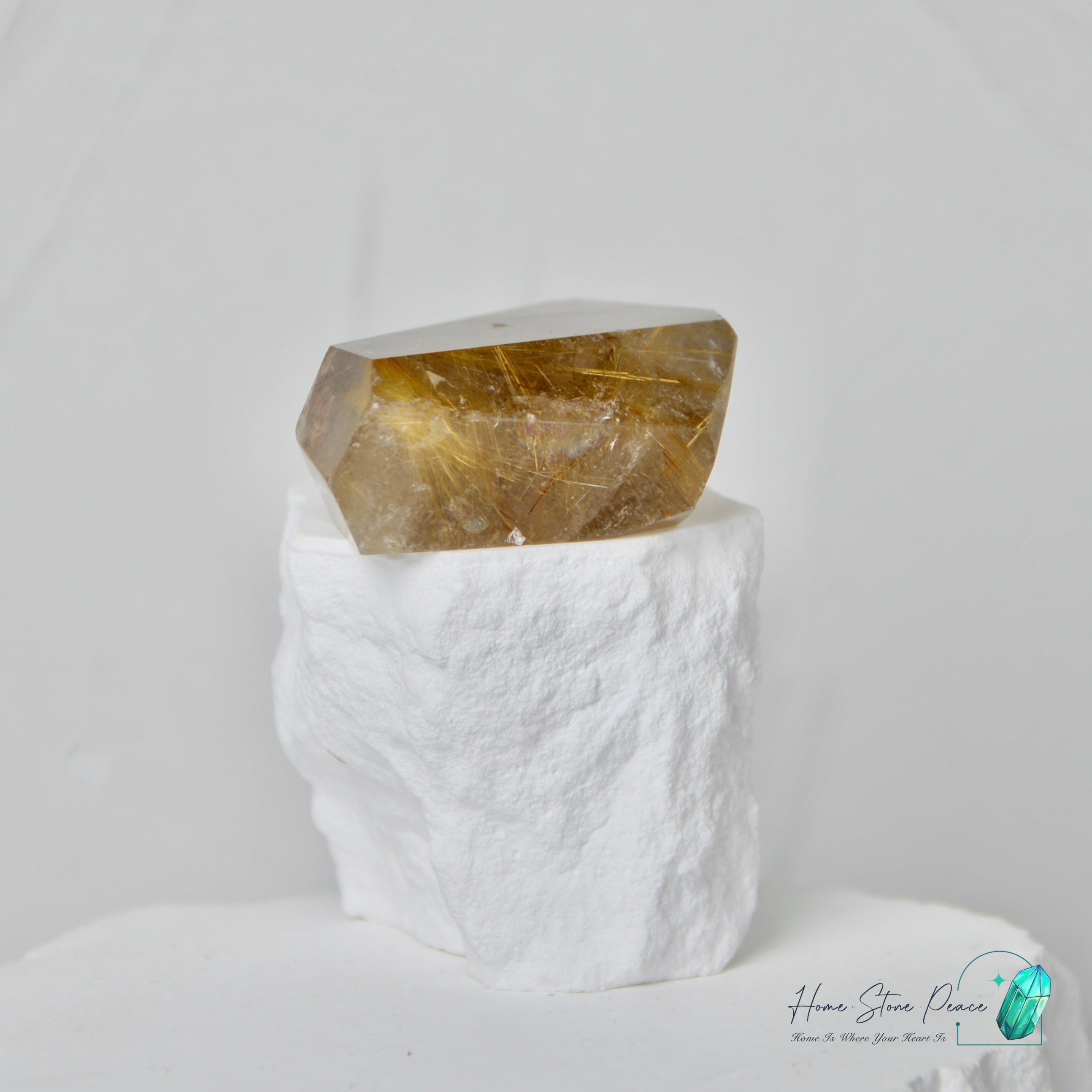 巴西金髮晶隨形 Brazilian Gold Rutilated Quartz Free Form