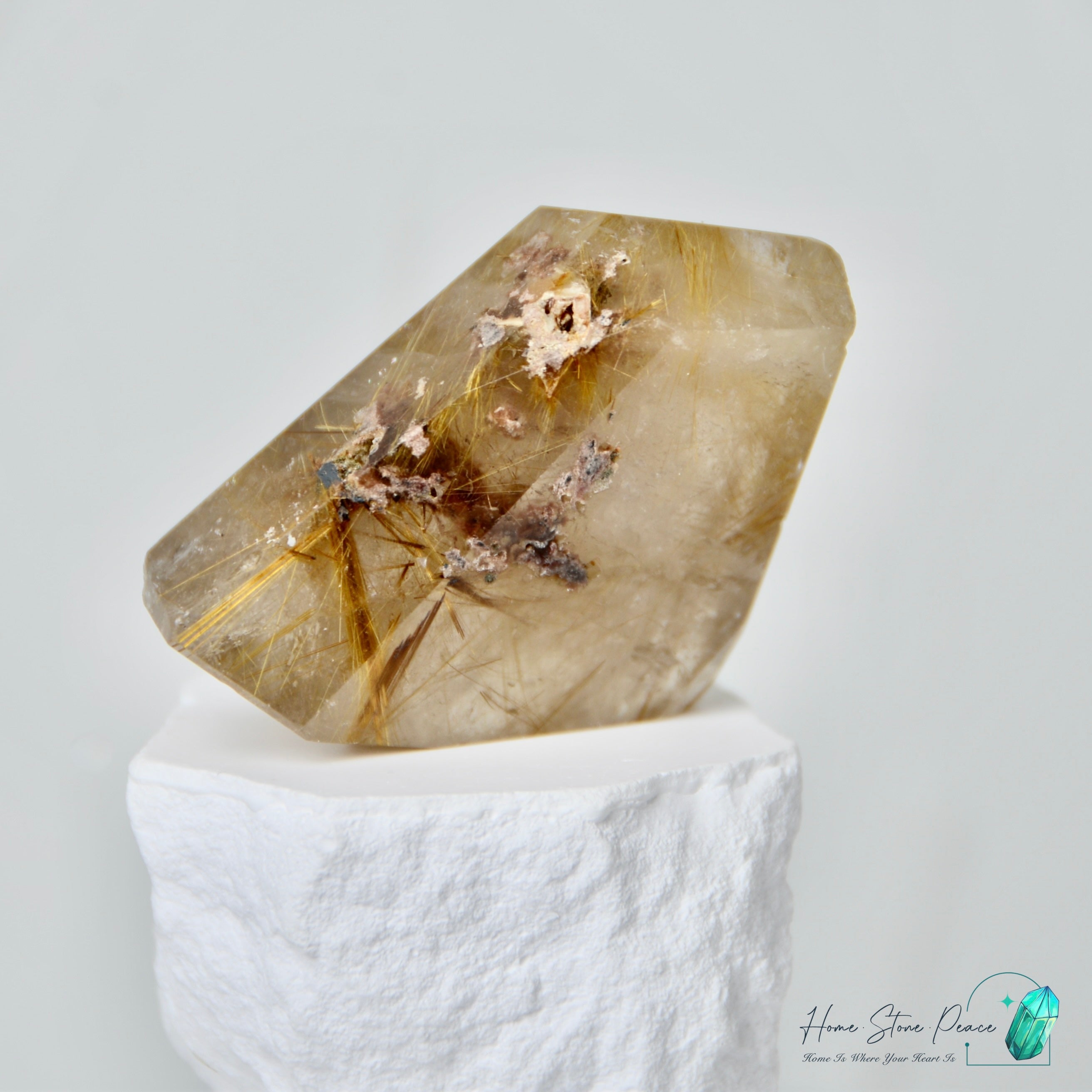 巴西金髮晶隨形 Brazilian Gold Rutilated Quartz Free Form
