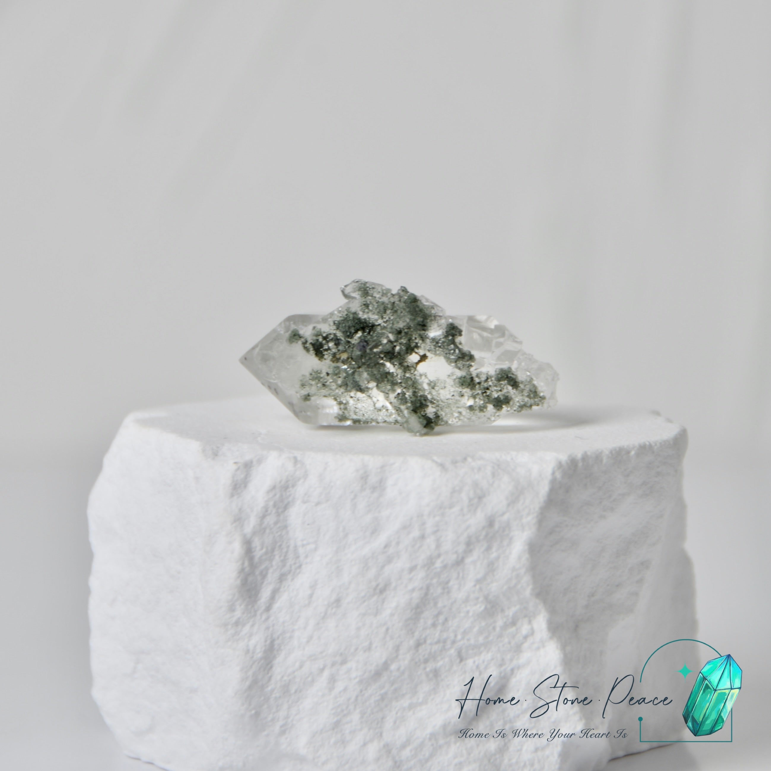 喜馬拉雅山綠幽靈共生水晶 Himalayan Quartz with Green Phantom (Chlorite)