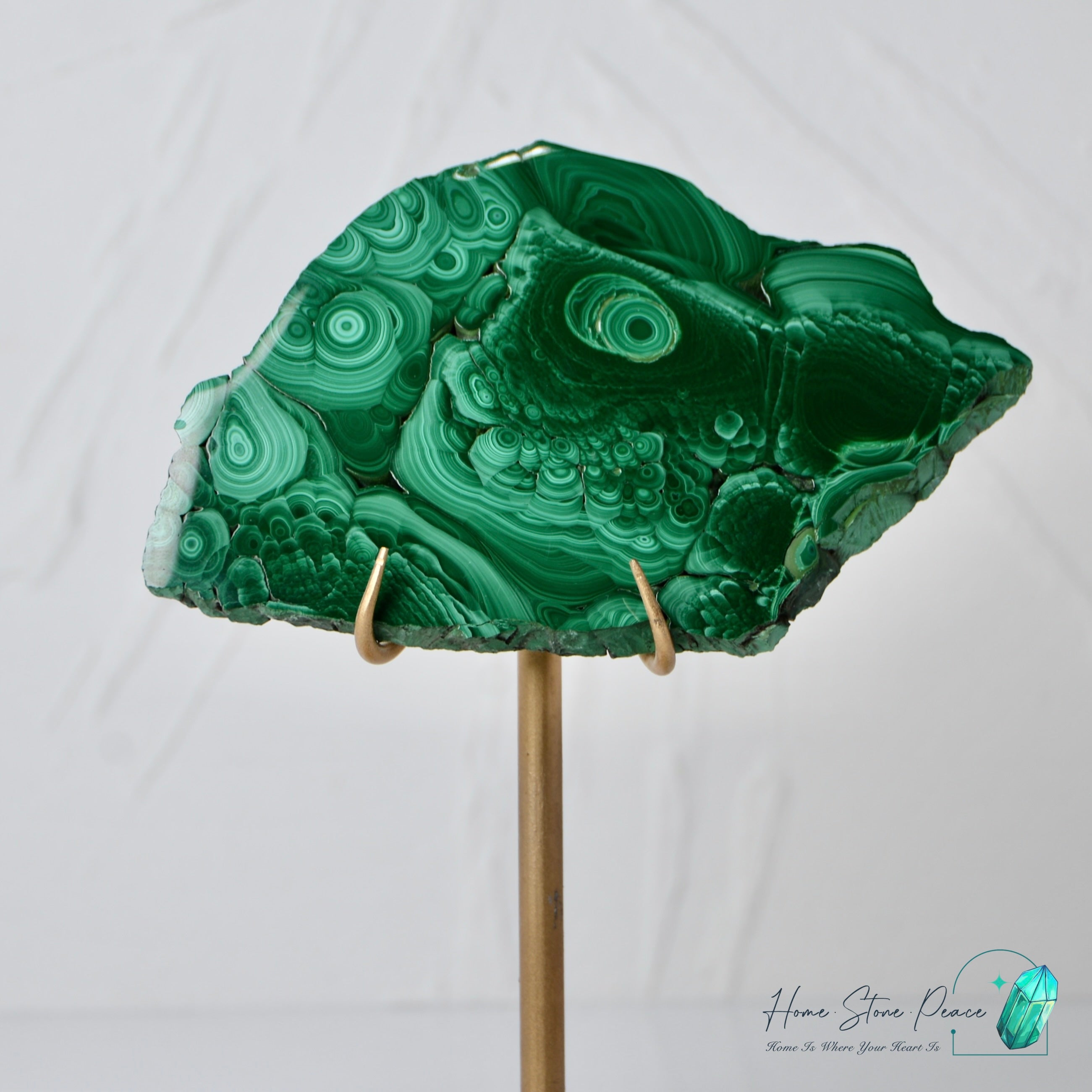 孔雀石片擺設 Malachite Slab