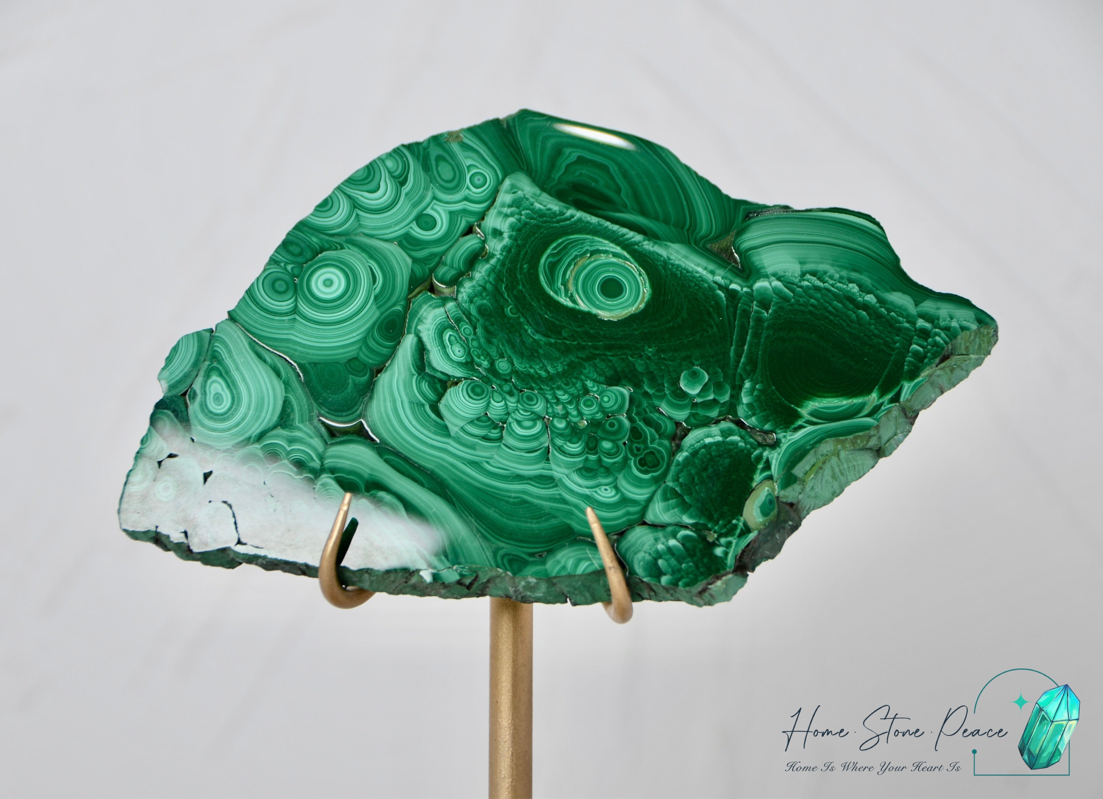孔雀石片擺設 Malachite Slab