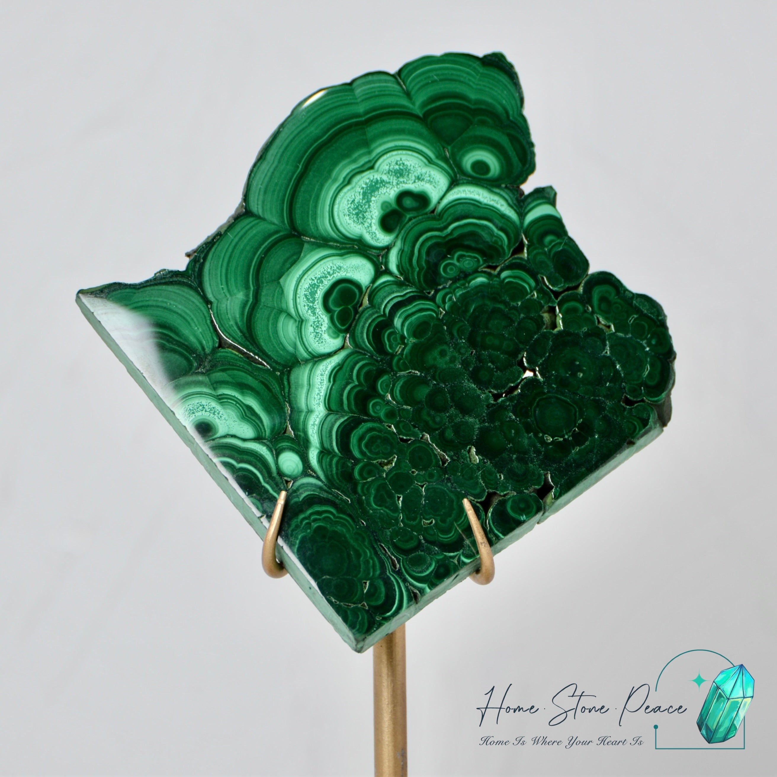 孔雀石片擺設 Malachite Slab