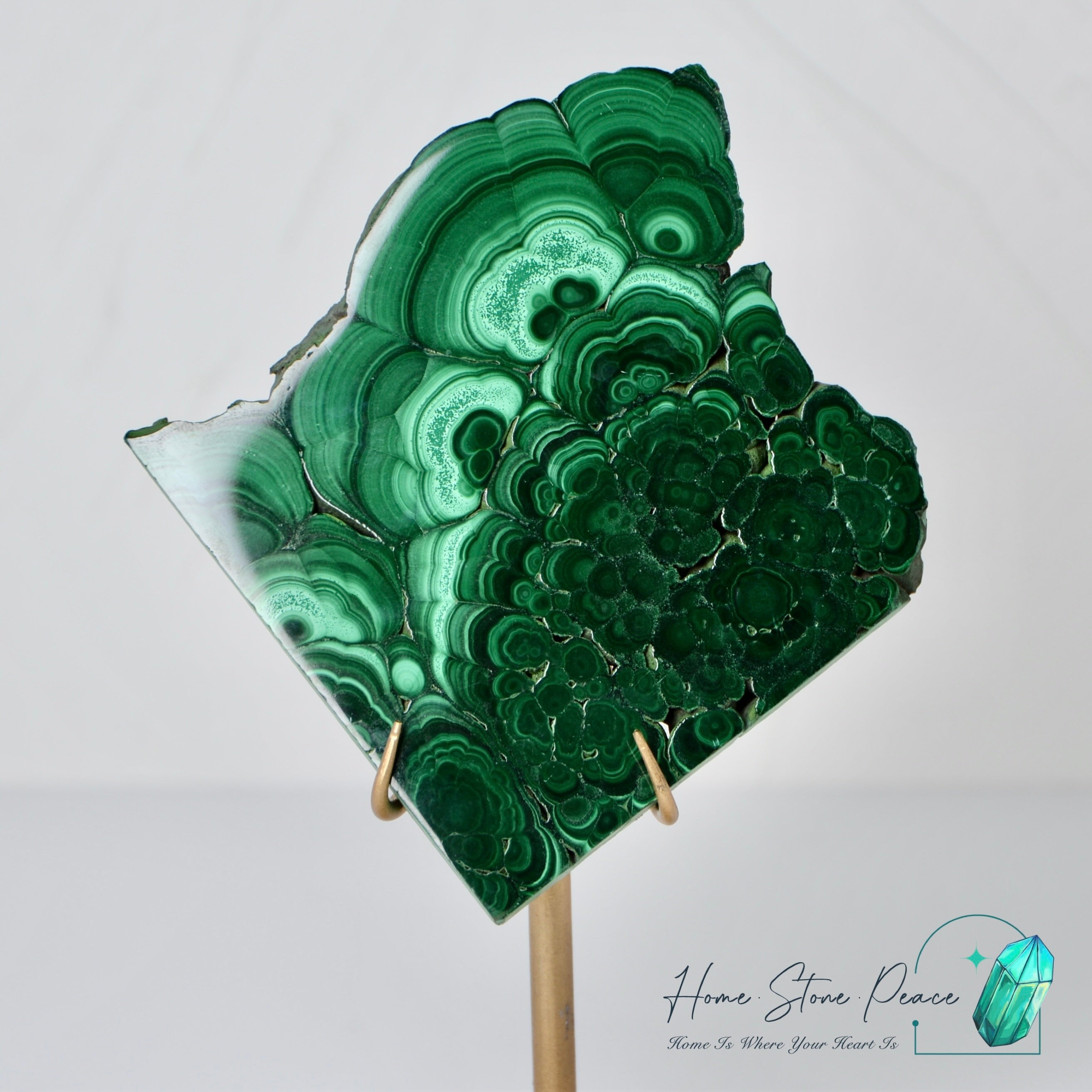 孔雀石片擺設 Malachite Slab
