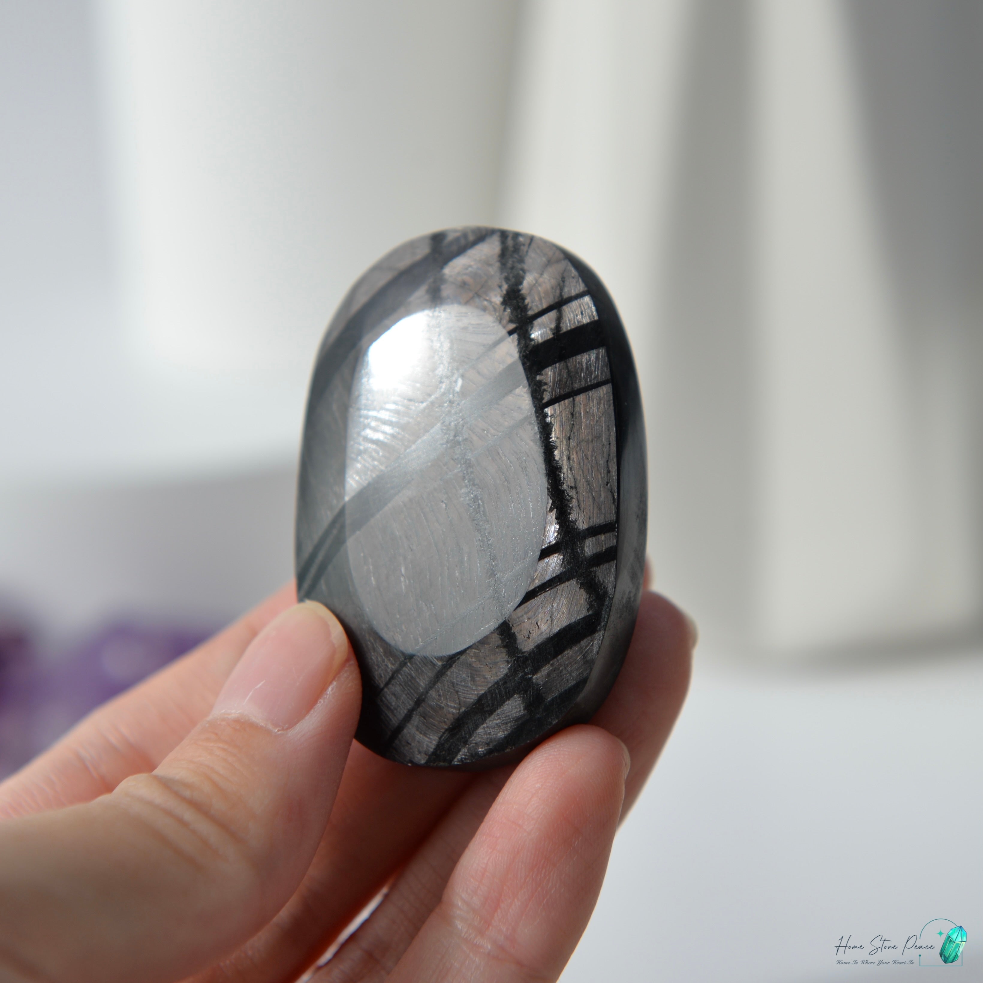 蘇輝石(金運石)手握石 Hypersthene Palm Stone