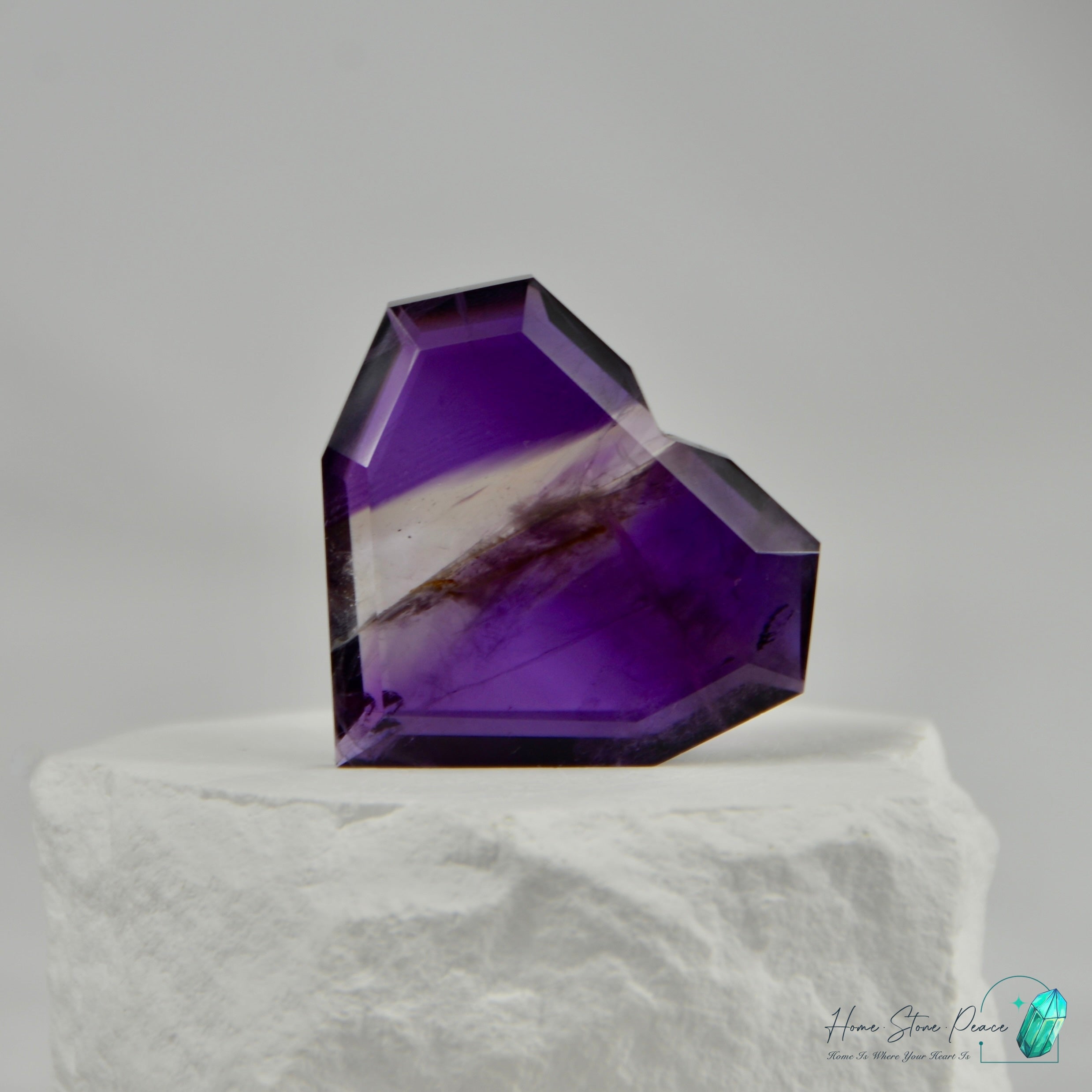 玻利維亞立體紫黃晶心 Bolivian Ametrine Faceted Heart