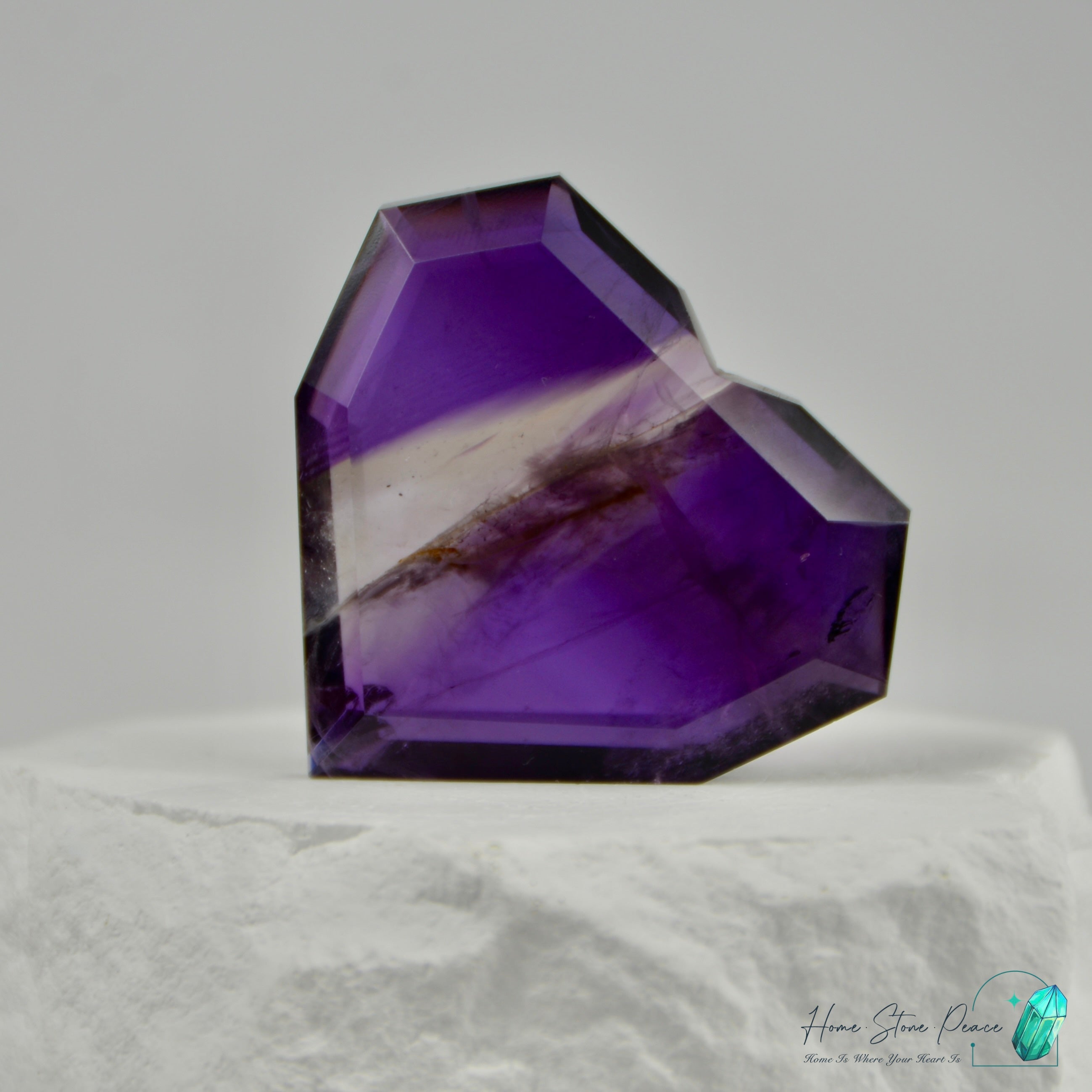 玻利維亞立體紫黃晶心 Bolivian Ametrine Faceted Heart