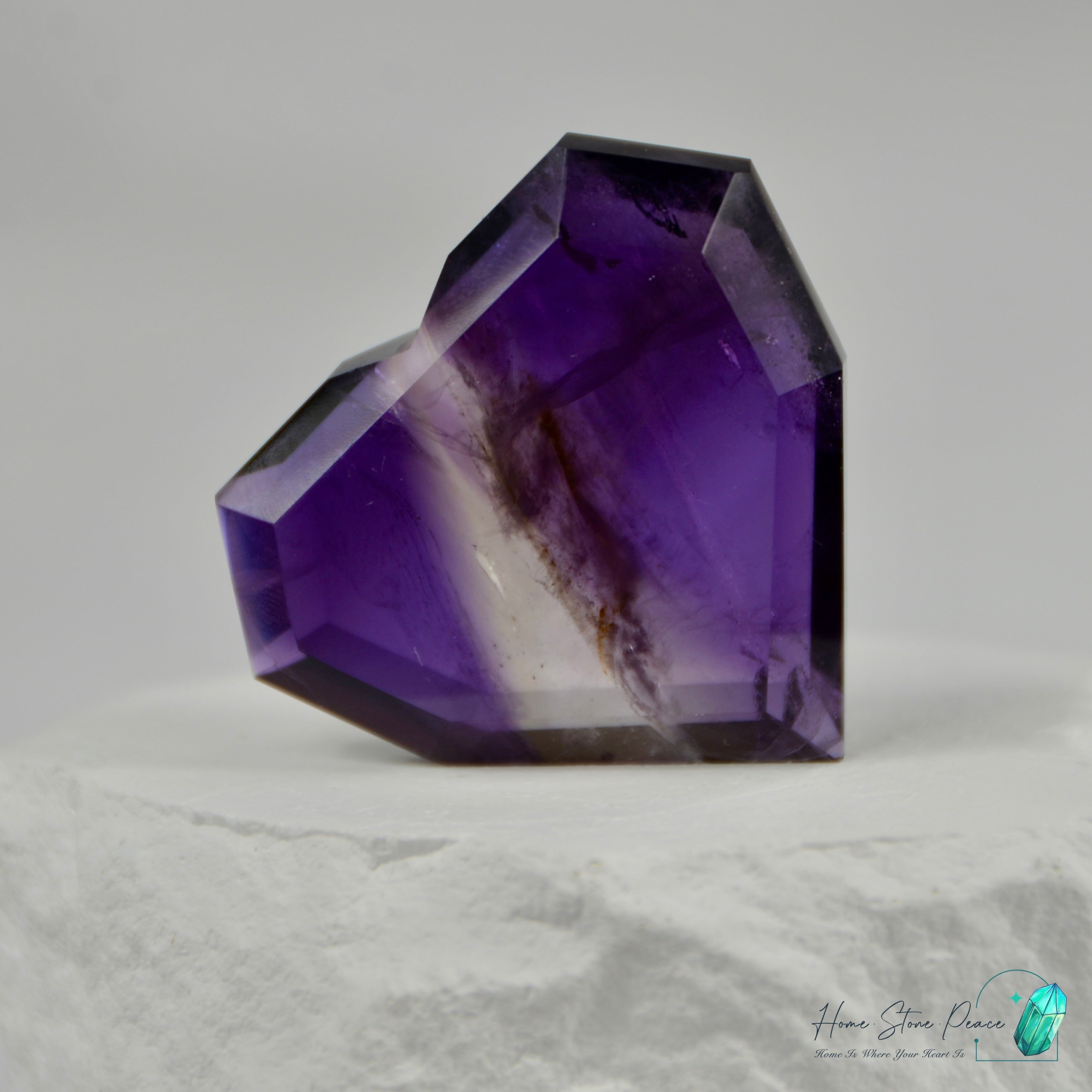 玻利維亞立體紫黃晶心 Bolivian Ametrine Faceted Heart