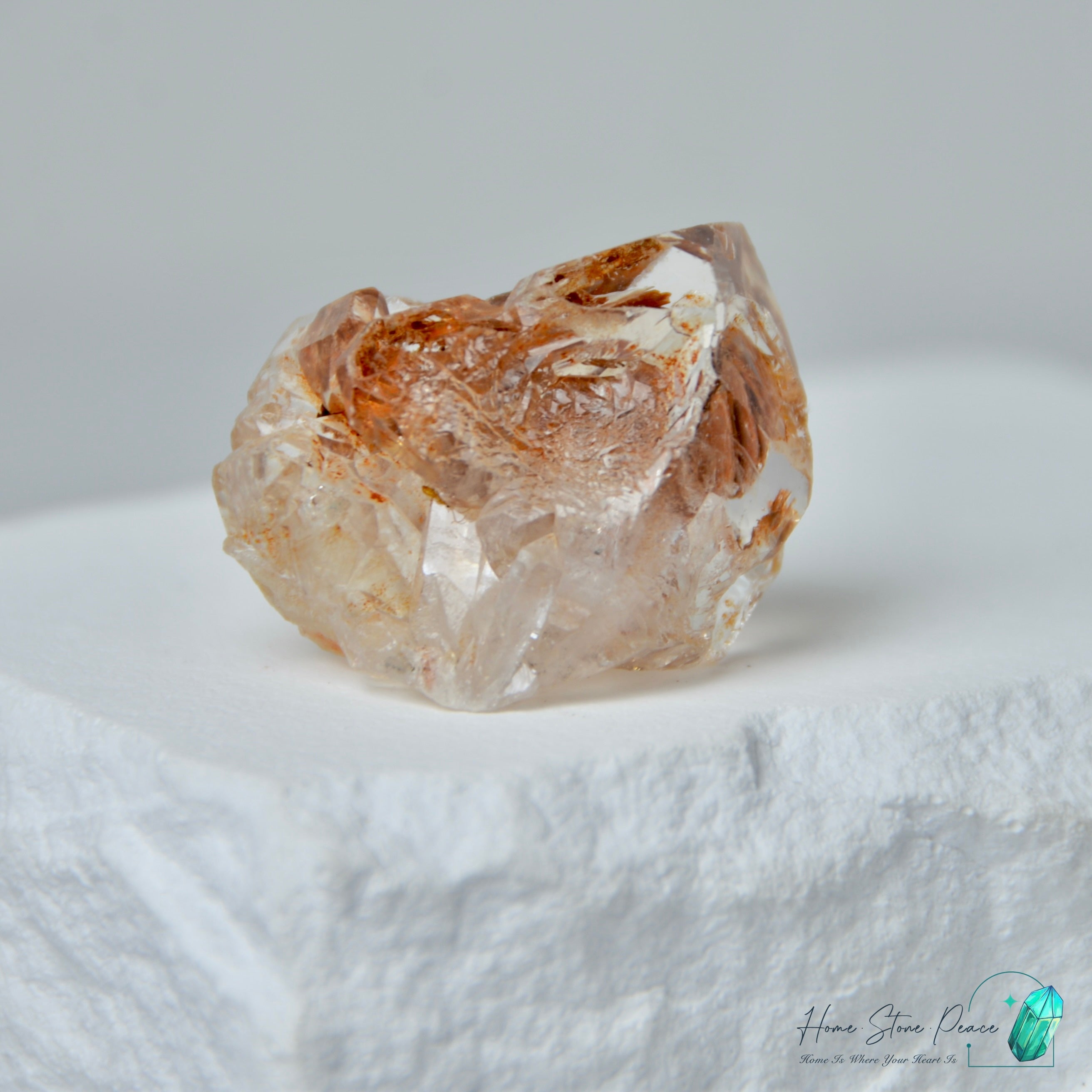 馬達加斯加紅泥骸骨水晶原石 Madagascar Red Mud Skeletal Quartz
