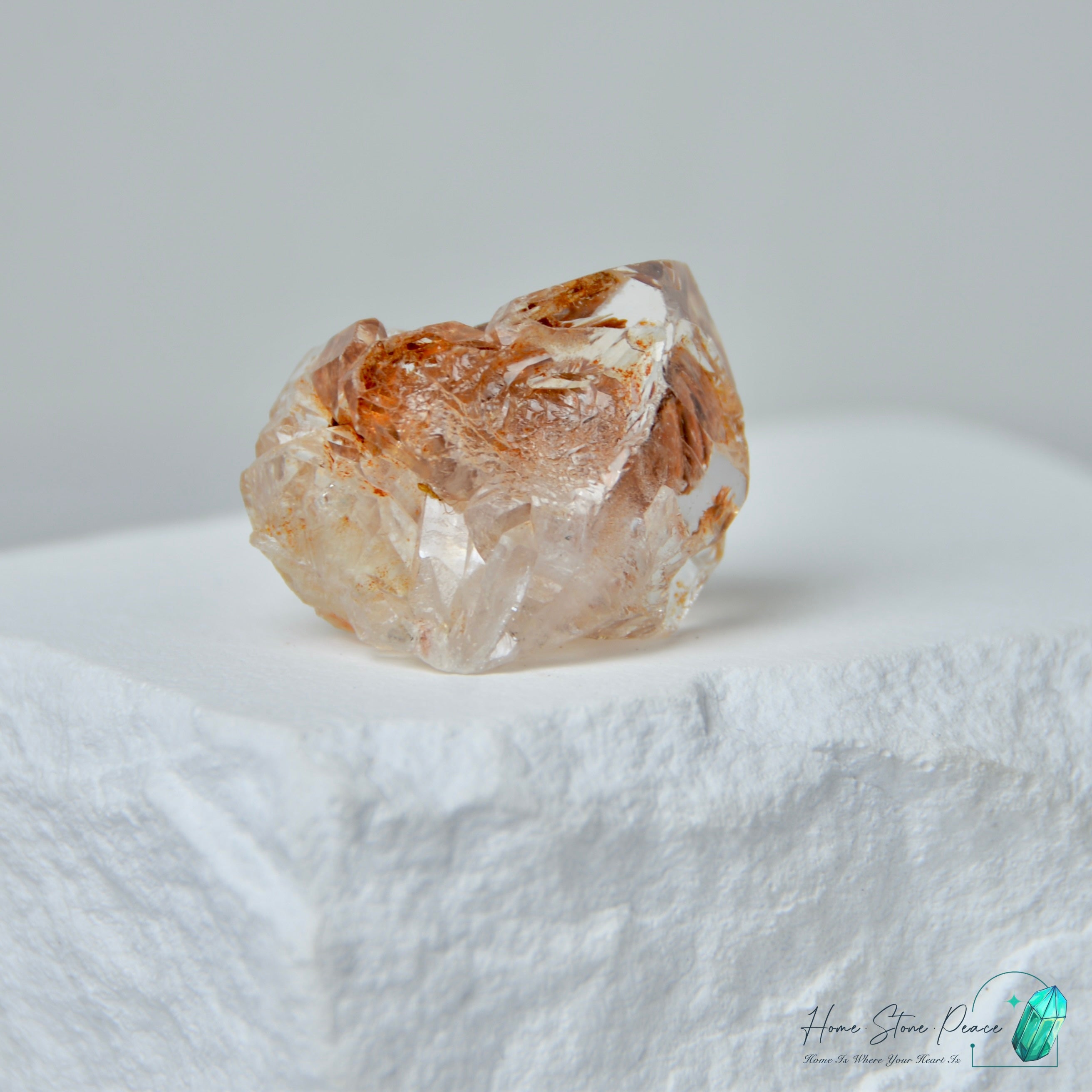 馬達加斯加紅泥骸骨水晶原石 Madagascar Red Mud Skeletal Quartz